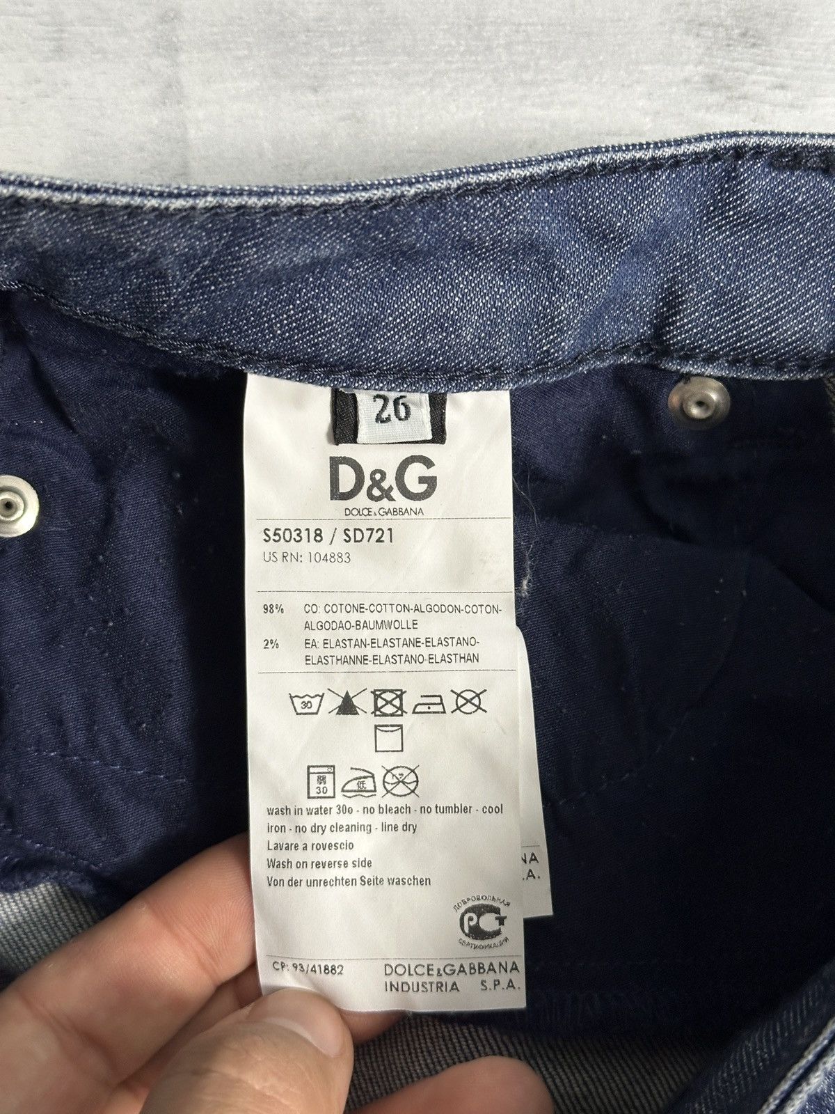 Dolce & Gabbana Rare Luxury Jeans Dolce&Gabbana Slimmy Leather Logo Size 26 Size 26" / US 2 / IT 38 - 10 Thumbnail