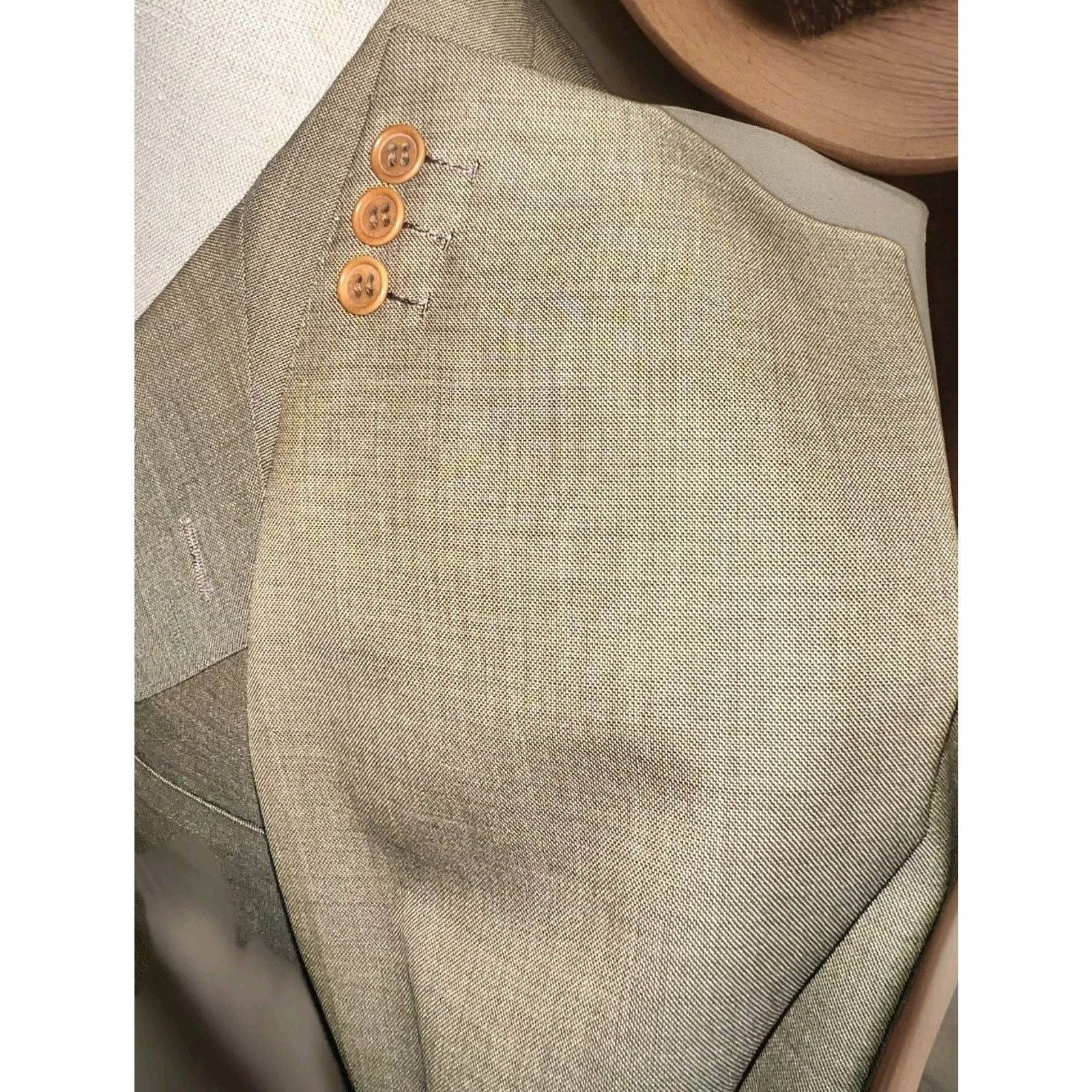Canali Canali Men's Caki 3 Button Blazer 40R US/ 50R EU Size 40R - 2 Thumbnail