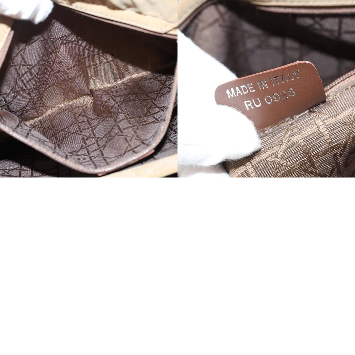 Dior DIOR Lady DIOR Hand Bag Nylon Plastic Beige Silver Size ONE SIZE - 13 Thumbnail