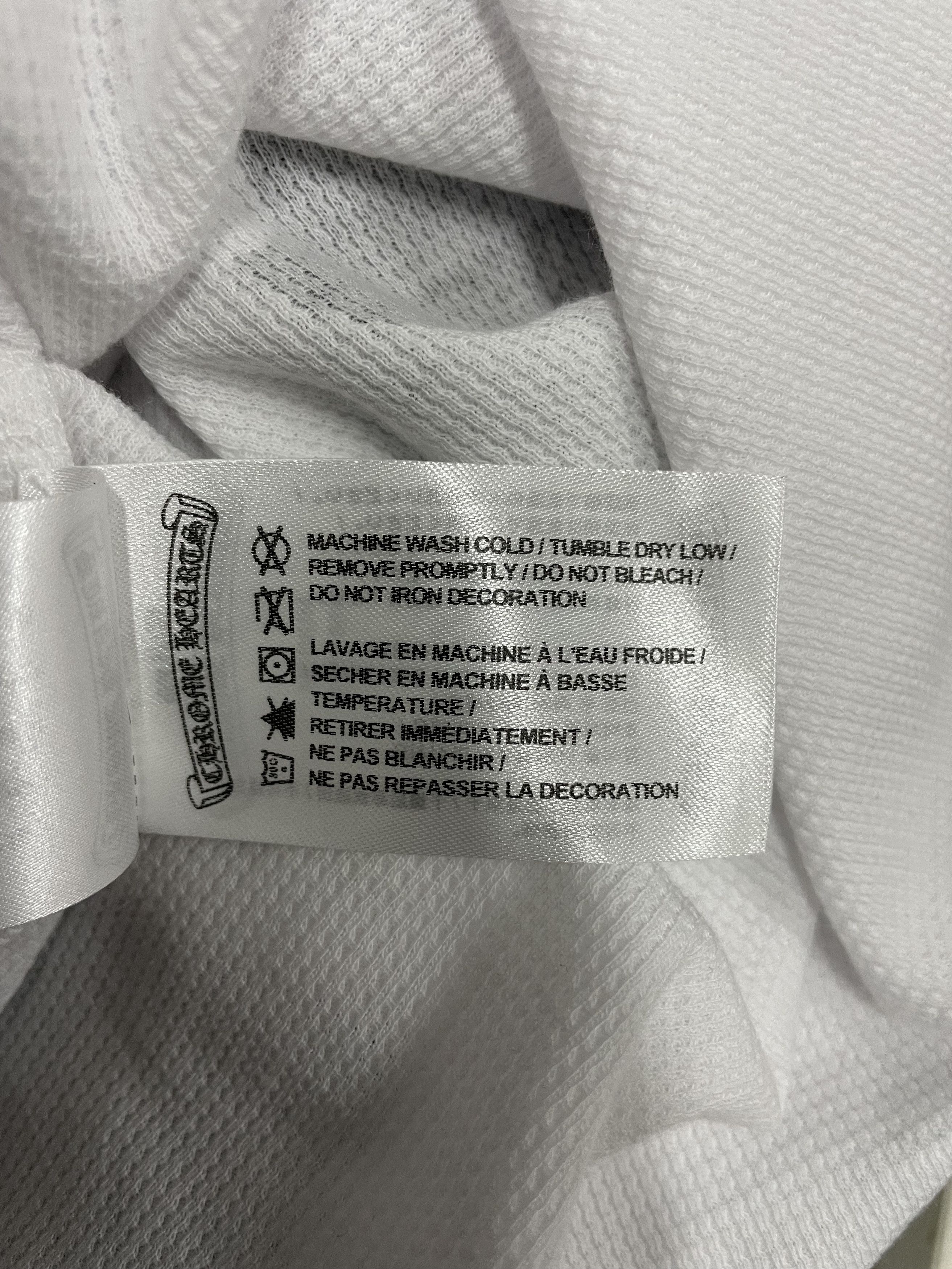 Chrome Hearts Chrome Hearts Dagger Logo White Waffle Long Sleeve Tee Size M / US 6-8 / IT 42-44 - 10 Thumbnail