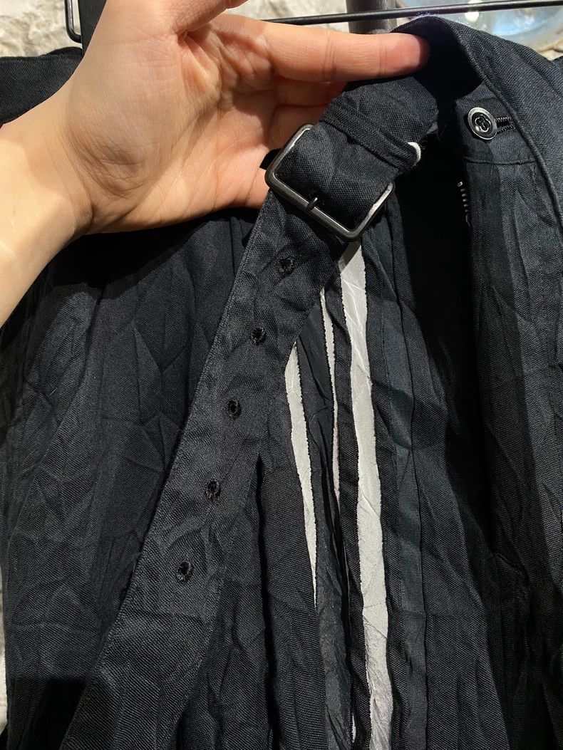 Y's Y's size 1 Black and white striped baggy creased single str Size US 28 / EU 44 - 3 Thumbnail