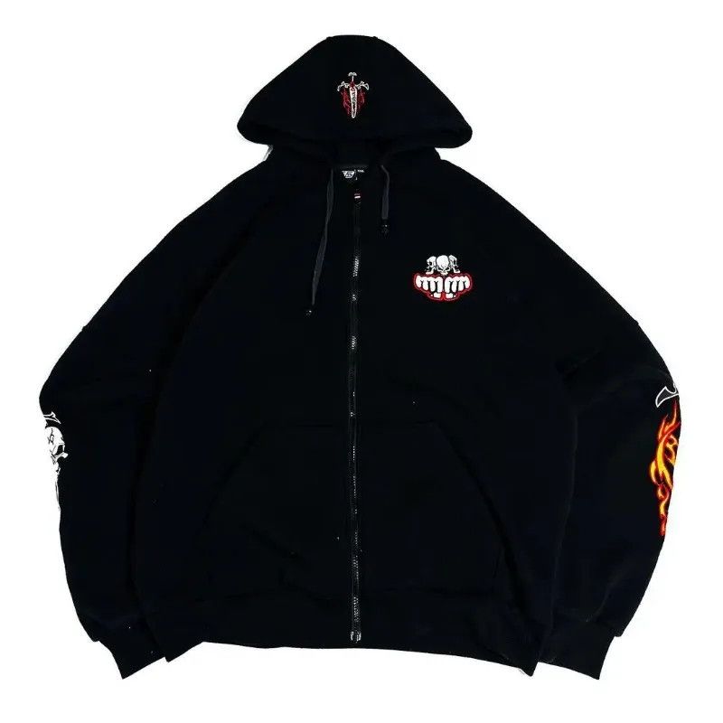 hip-hop zipper casual baggy Hoodie
