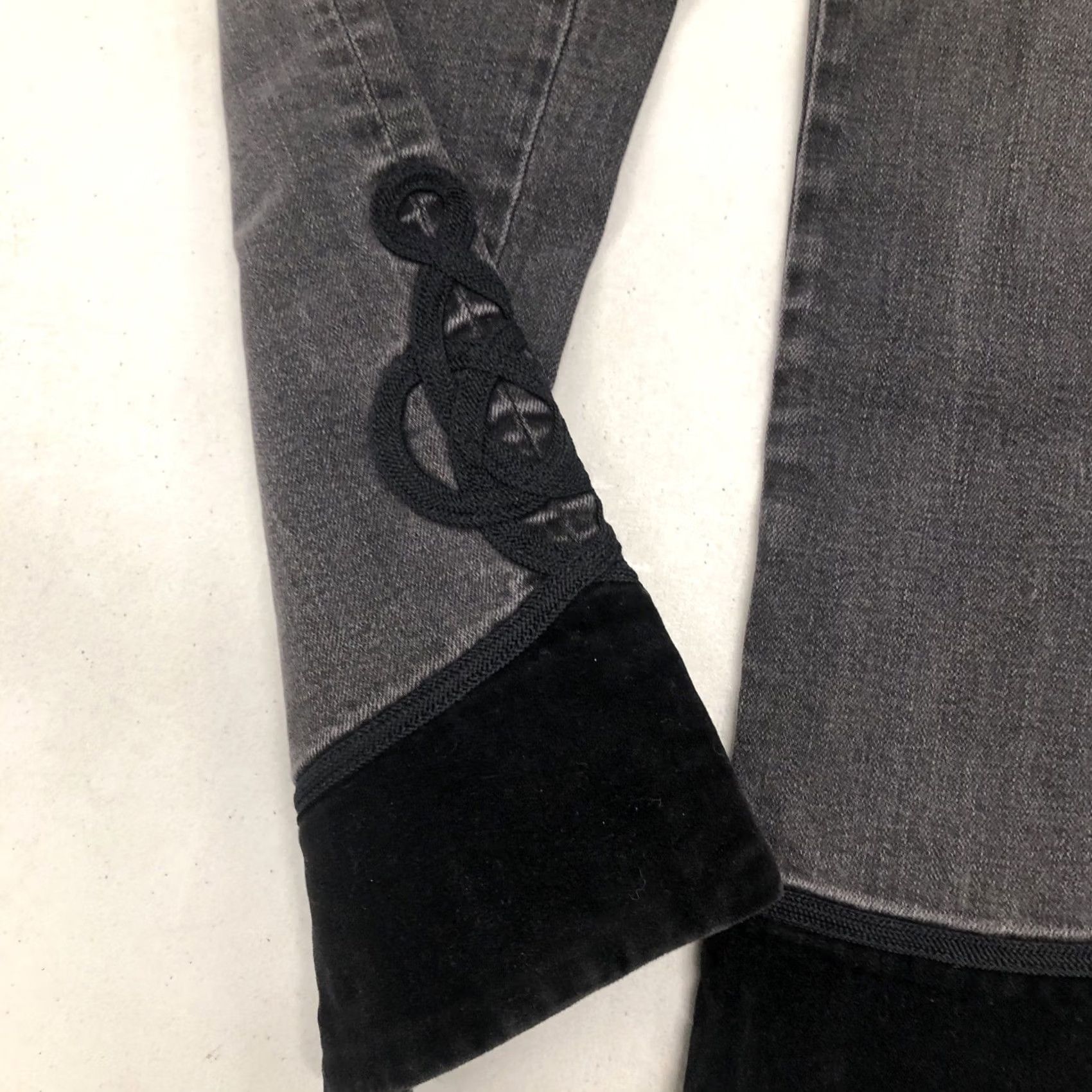Ralph Lauren Lauren Ralph Lauren Black Regal Straight Ankle Jeans Sz 8 Womens Regular 5-Pocket Denim Cotton (Medium Wash) Button Zip Inseam 25.5" Cuff Regal Design Size 30" / US 8 / IT 44 - 3 Thumbnail