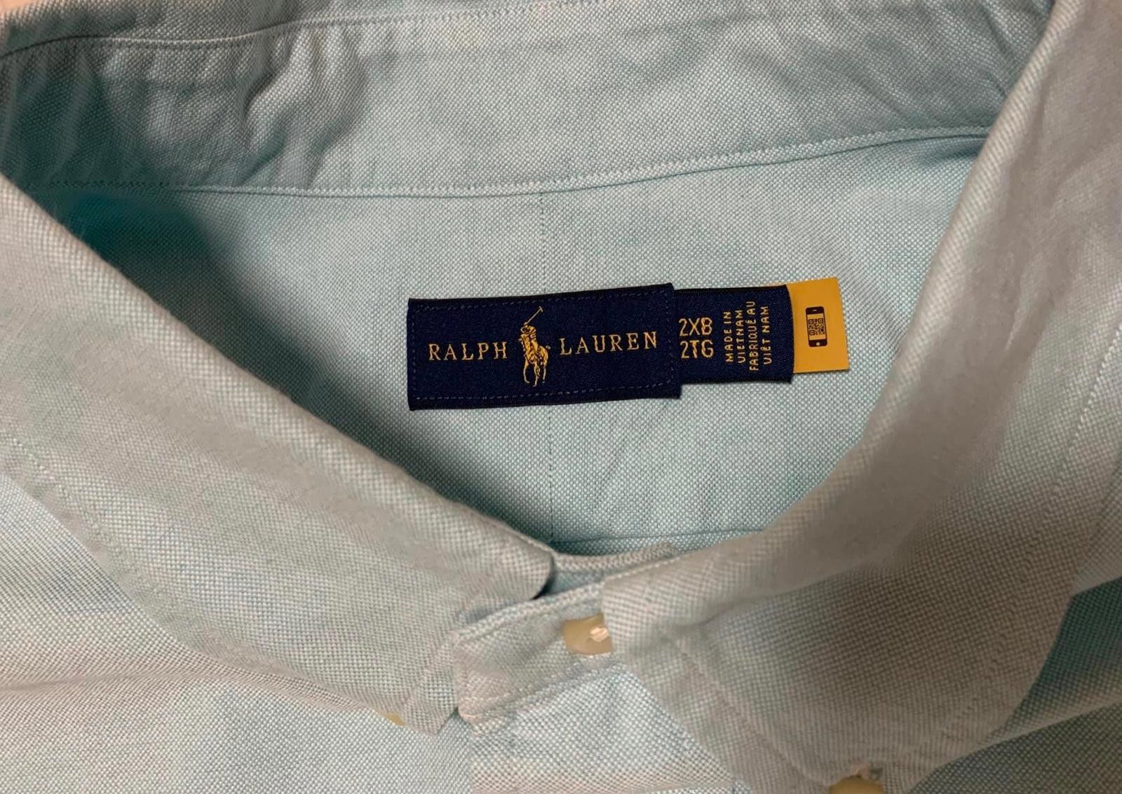 Polo Ralph Lauren Ralph Lauren Men's 2XB Light Teal Short Sleeve Button Shirt Size US XXL / EU 58 / 5 - 3 Thumbnail