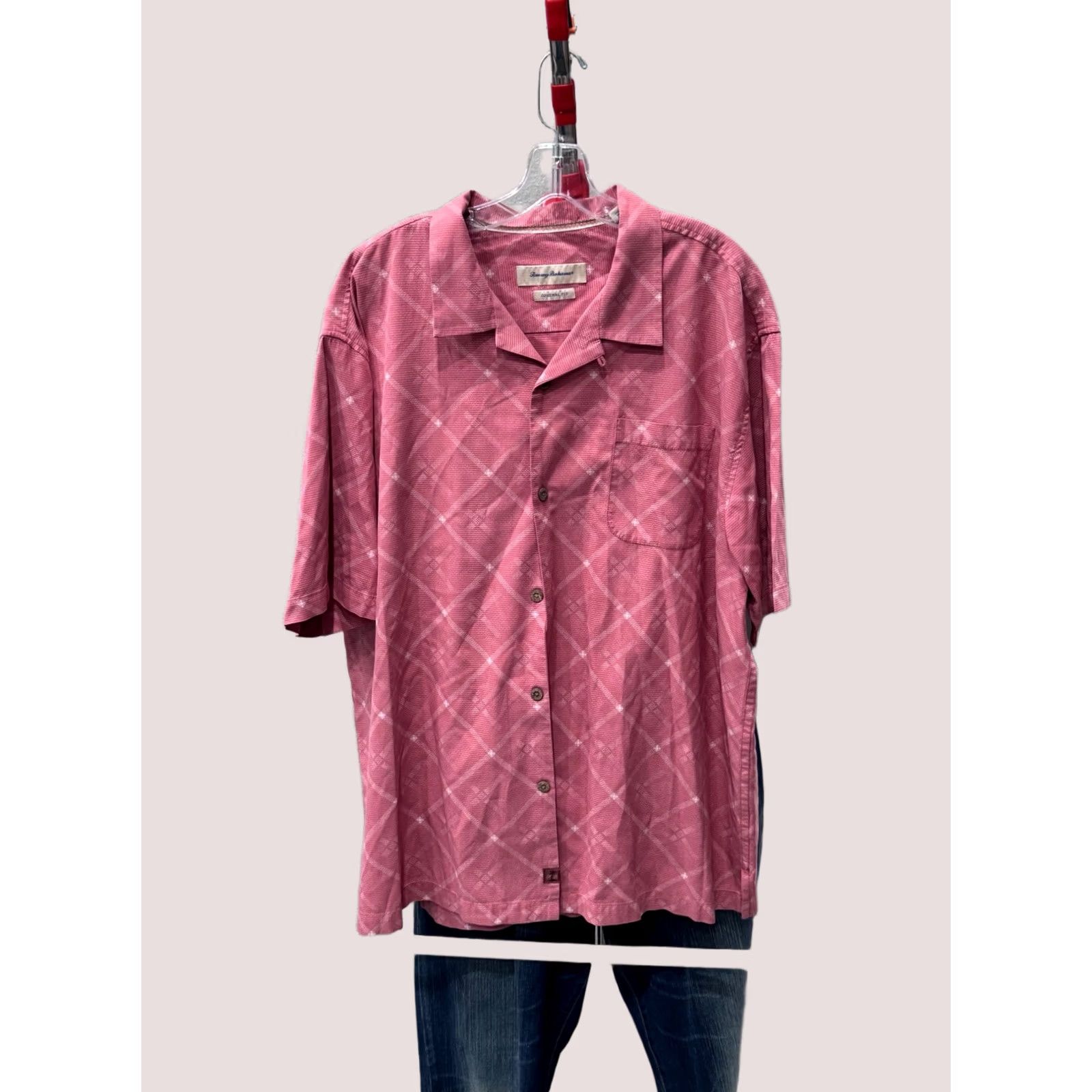 Tommy Bahama Tommy Bahama Shirt 2XL Silk Button Up Mauve Geometric Geometric Silk Button Up Shirt Mens XXL Multicolor 90s Size US XXL / EU 58 / 5 - 1 Thumbnail