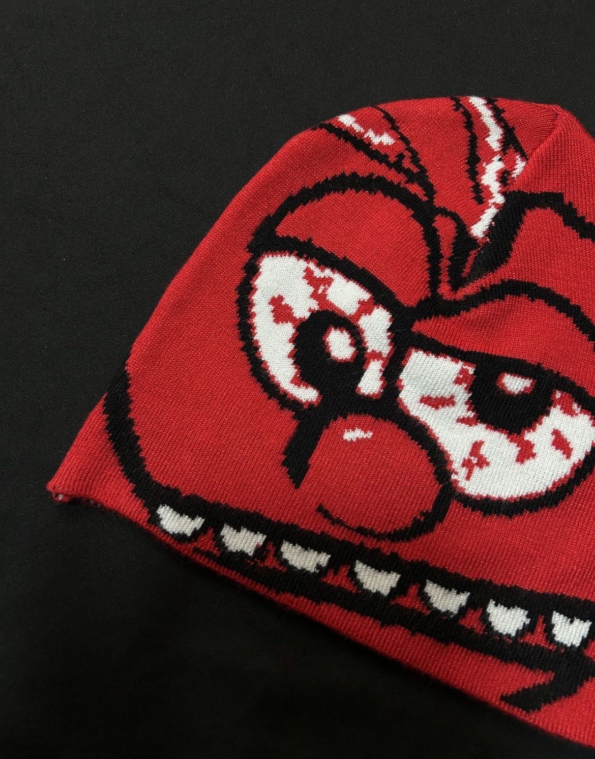 Japanese Brand Deadstock 420 Heartbreak No Cuff Knit Red Beanie Hats OS Size ONE SIZE - 2 Thumbnail