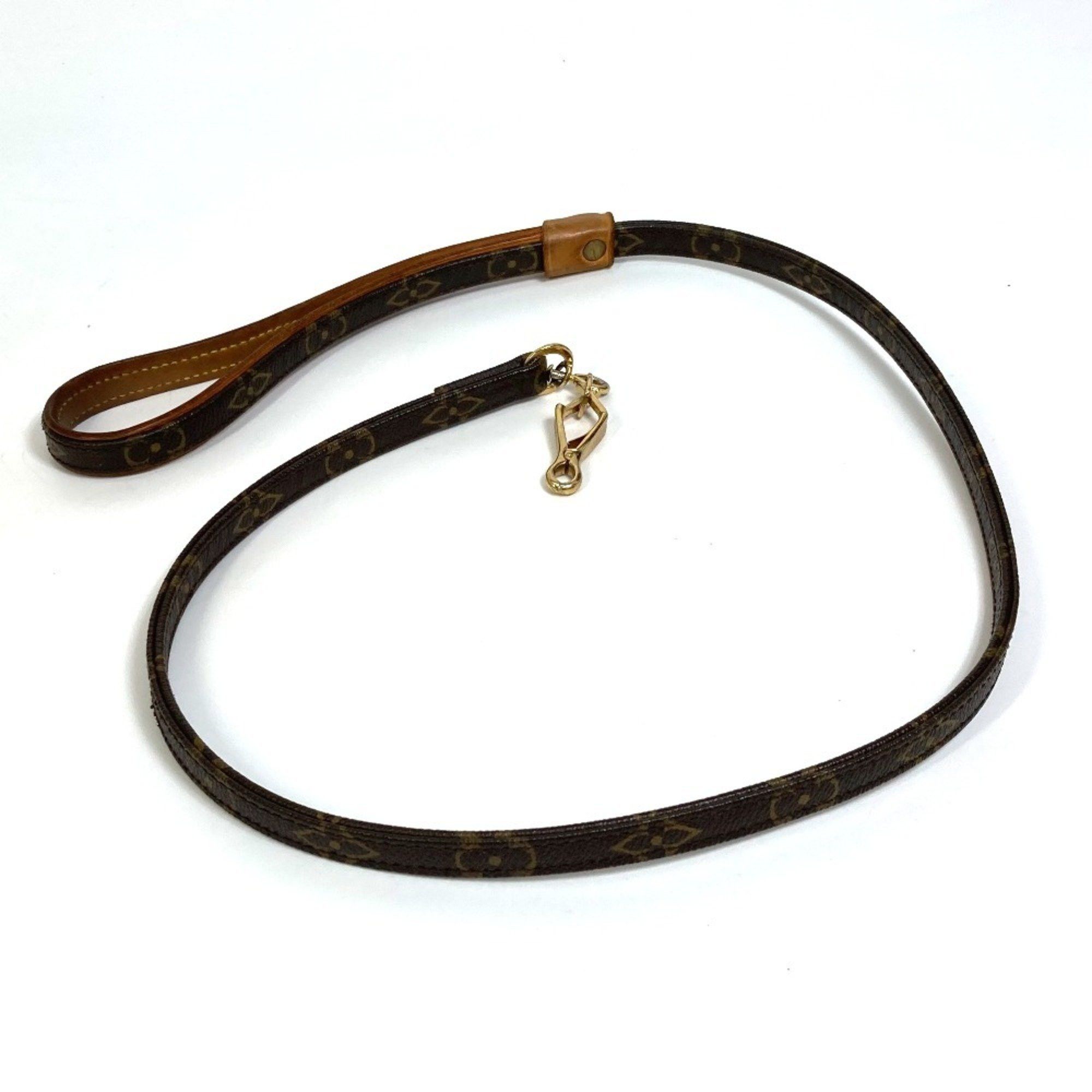 LOUIS VUITTON M58056 Monogram Wristlet Baxter MM Pet Lead Canvas Unisex Brown