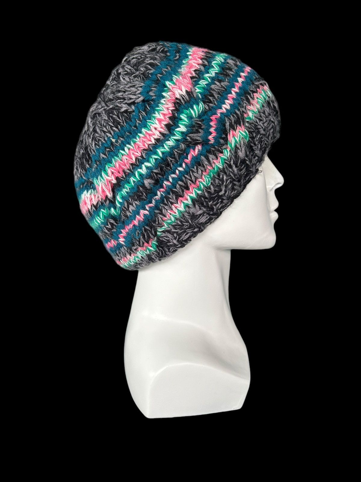 Japanese Brand × Kapital × Vintage Crochet Knitted handmade big Beanie Hats Rare ☠️☠️ Size ONE SIZE - 4 Thumbnail