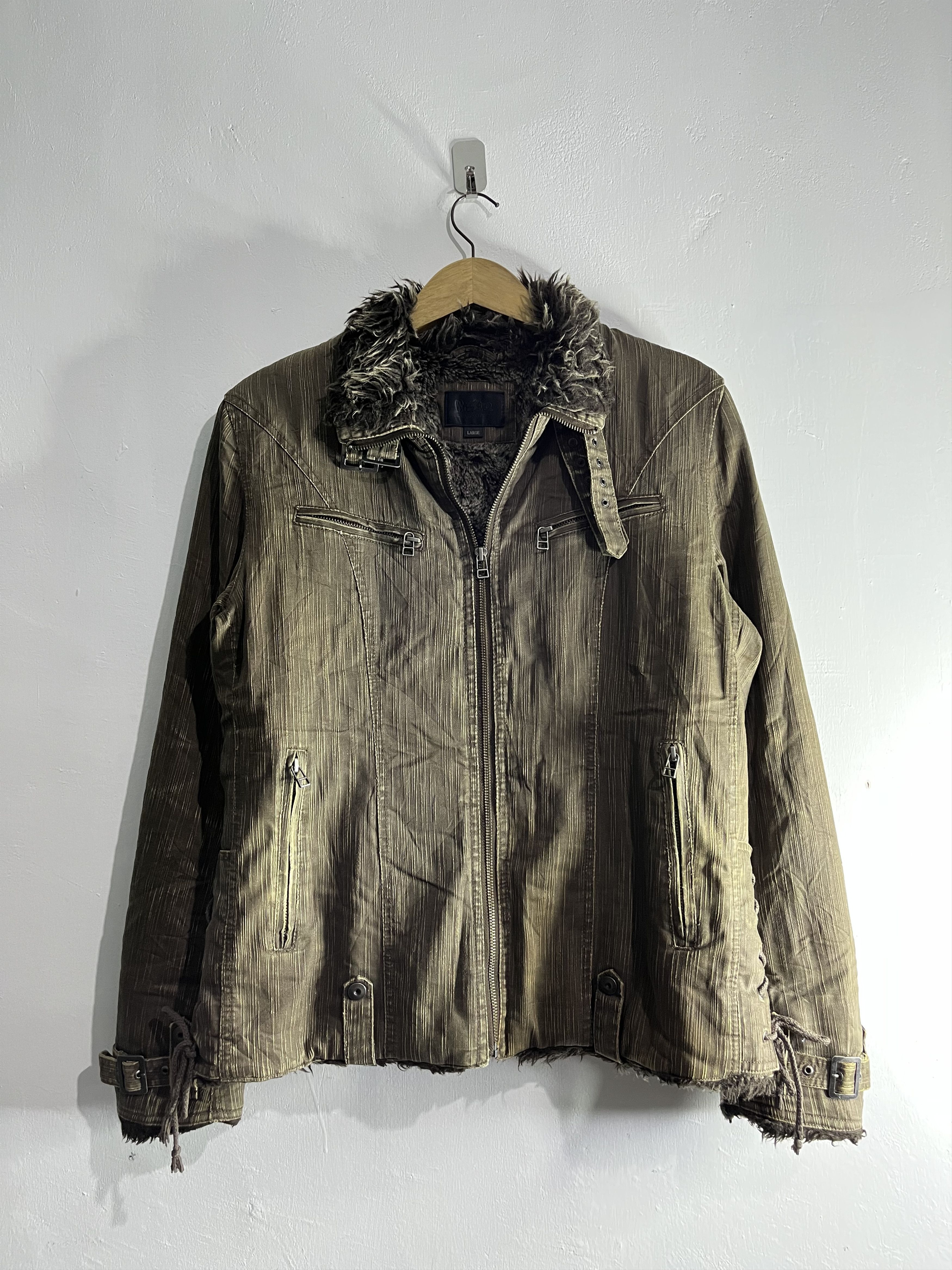 Mossimo Japanese Mossimo faux fur lace up bondage jacket Size US L / EU 52-54 / 3 - 1 Thumbnail