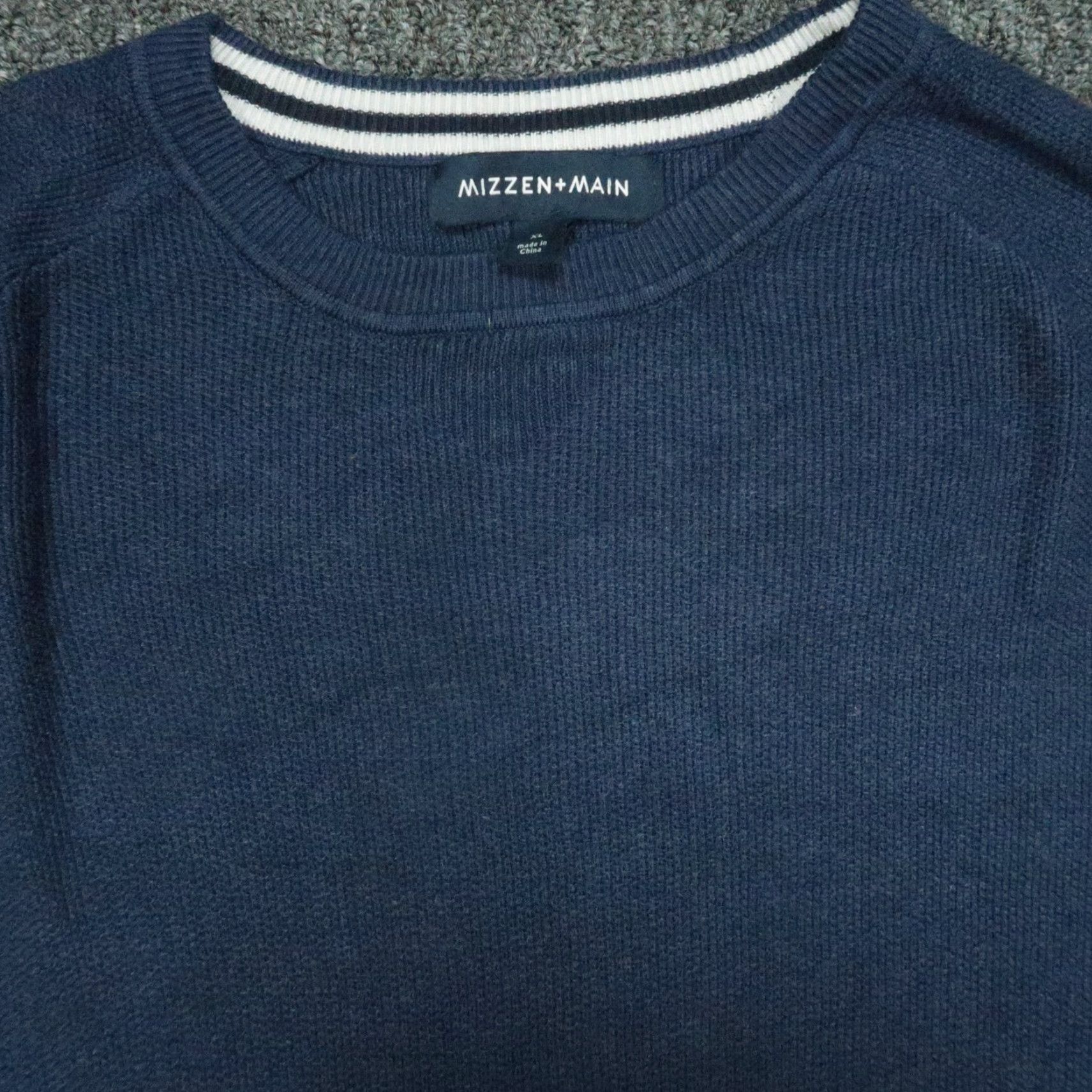 Mizzen+Main Mizzen Main Sweater Mens Large Blue Pullover Crew Neck Knit Jumper Shirt Hoodie? Size US L / EU 52-54 / 3 - 2 Thumbnail