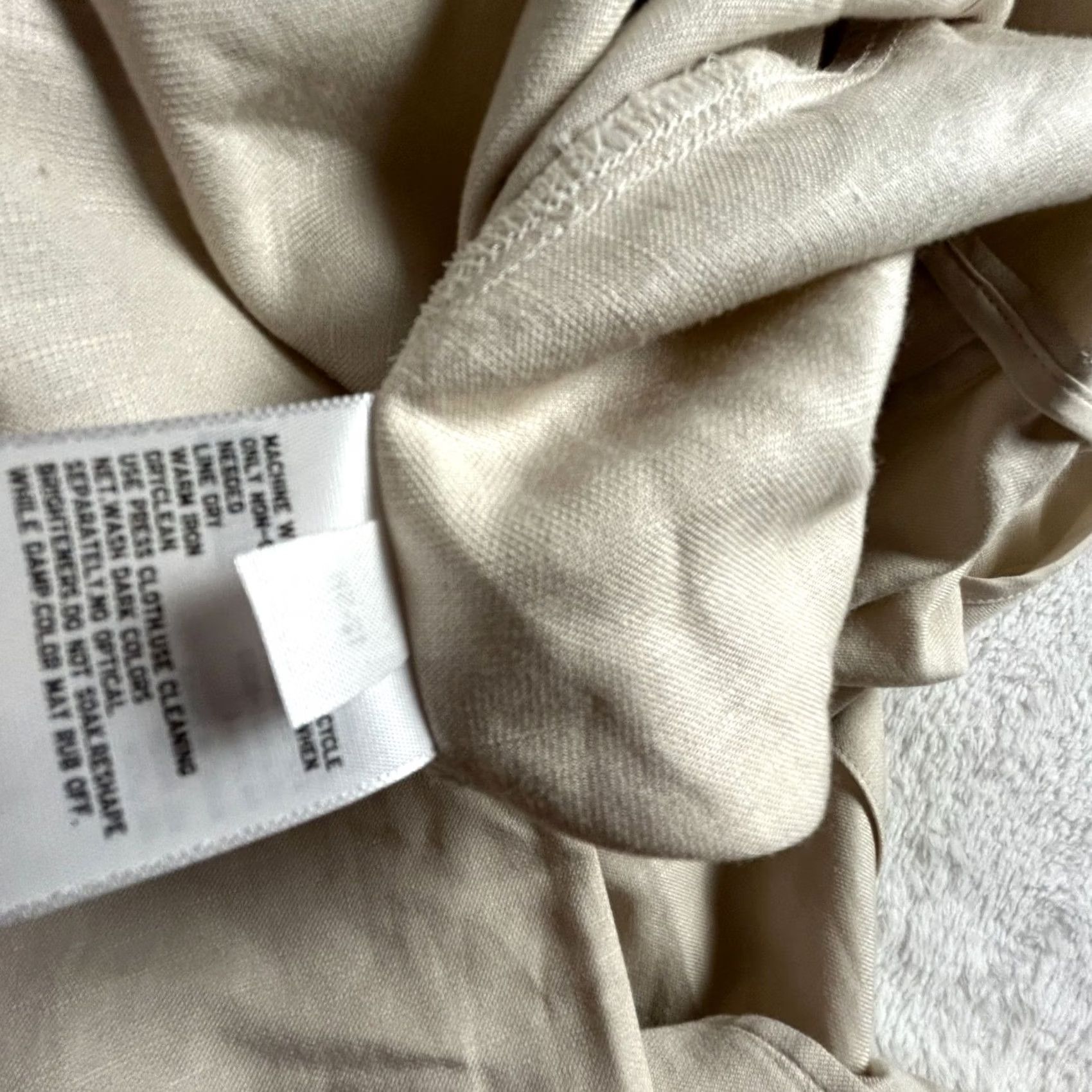 Uniqlo Uniqlo Beige Linen Blend Blazer Jacket Medium Single-Button Womens Regular Lightweight (L 18) Size M / US 6-8 / IT 42-44 - 6 Thumbnail