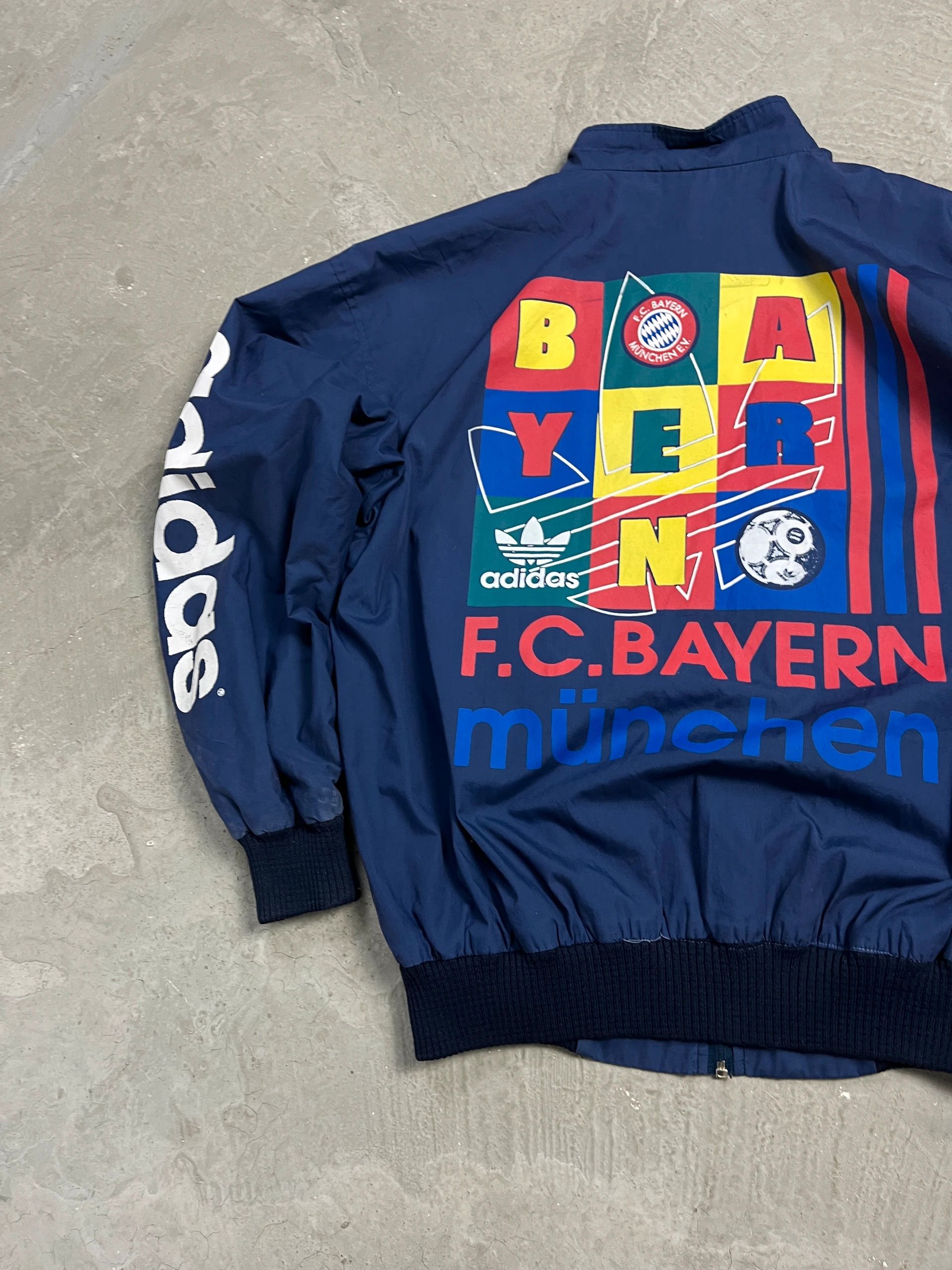 Adidas Vintage Adidas Windbreaker Bayern Munich Football 90s Size US XL / EU 56 / 4 - 2 Thumbnail