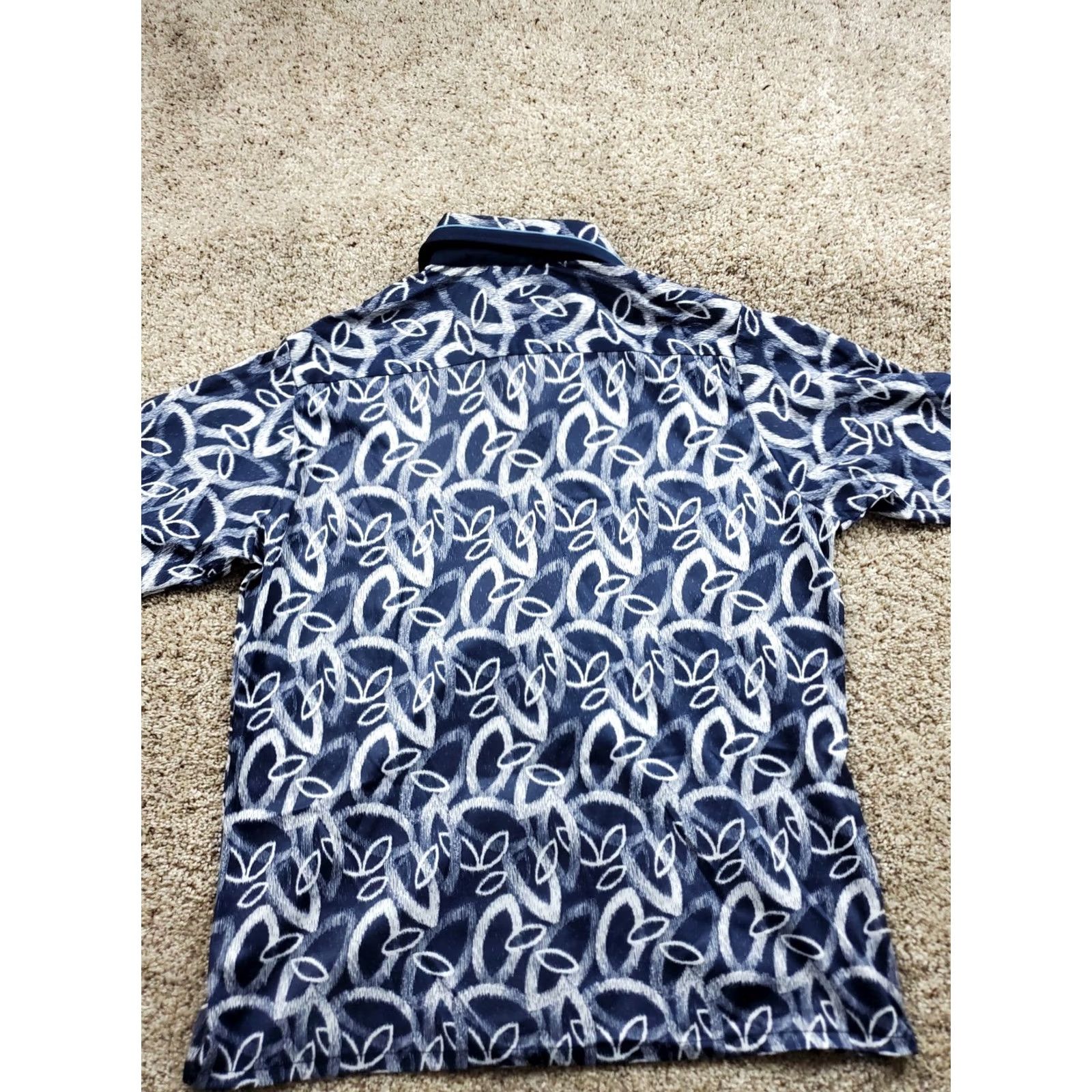 Vintage VINTAGE Joel Of California Shirt XL Blue Leaf Print Button Up Pointy Collar 70s Size US XL / EU 56 / 4 - 6 Thumbnail