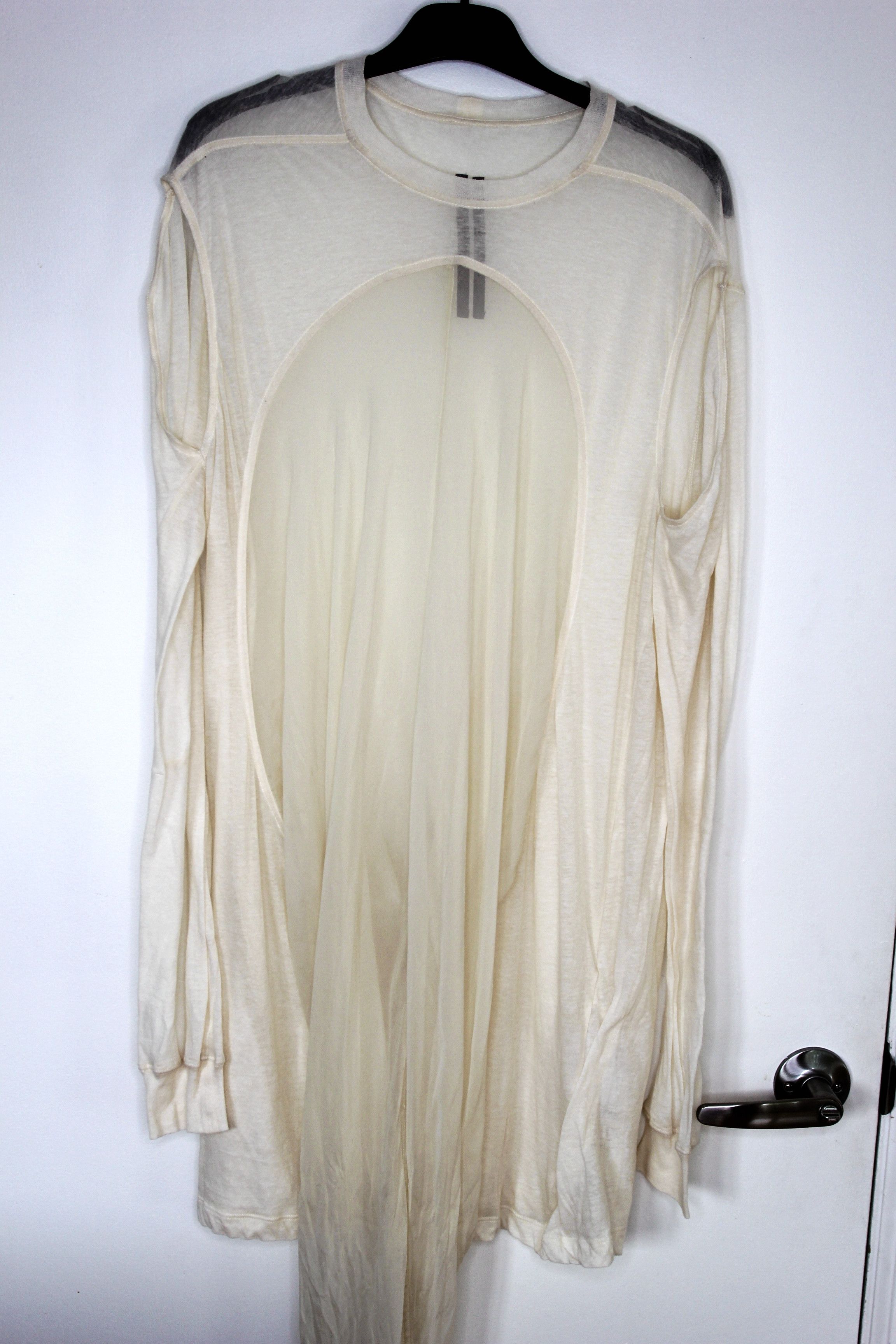 Rick Owens BNWT SS25 RICK OWENS "HOLLYWOOD" DRAIN T TSHIRT 40 Size S / US 4 / IT 40 - 2 Thumbnail