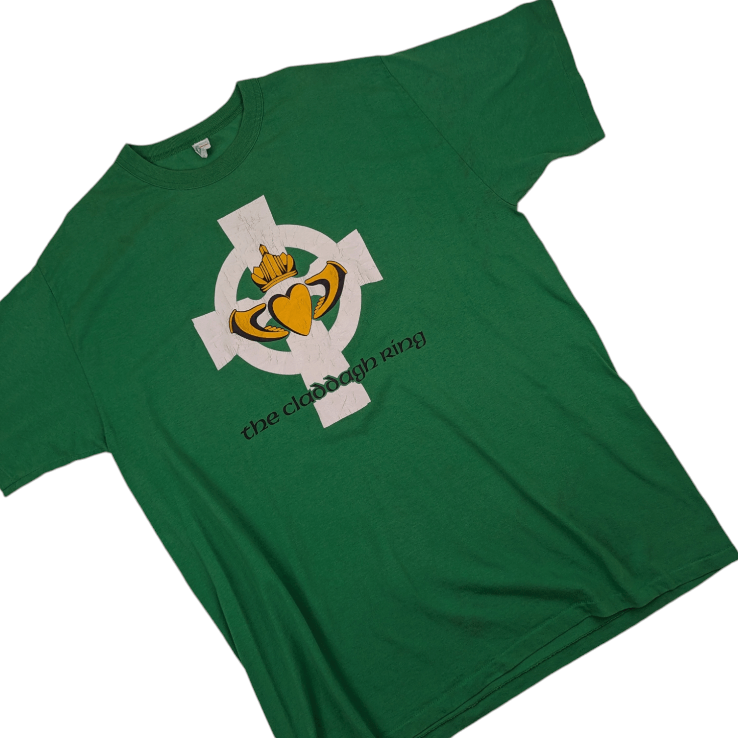 Vintage Vintage 90's THE CLADDAGH RING T-Shirt Single Stitches Size US XXL / EU 58 / 5 - 3 Thumbnail