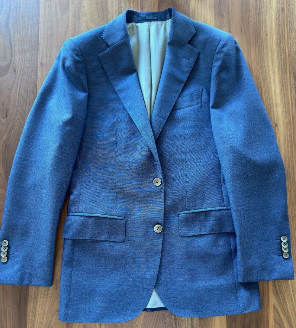 Suitsupply Suitsupply Lazio S110 VBC Blue Wool 3-Piece Suit Size 34R - 3 Thumbnail