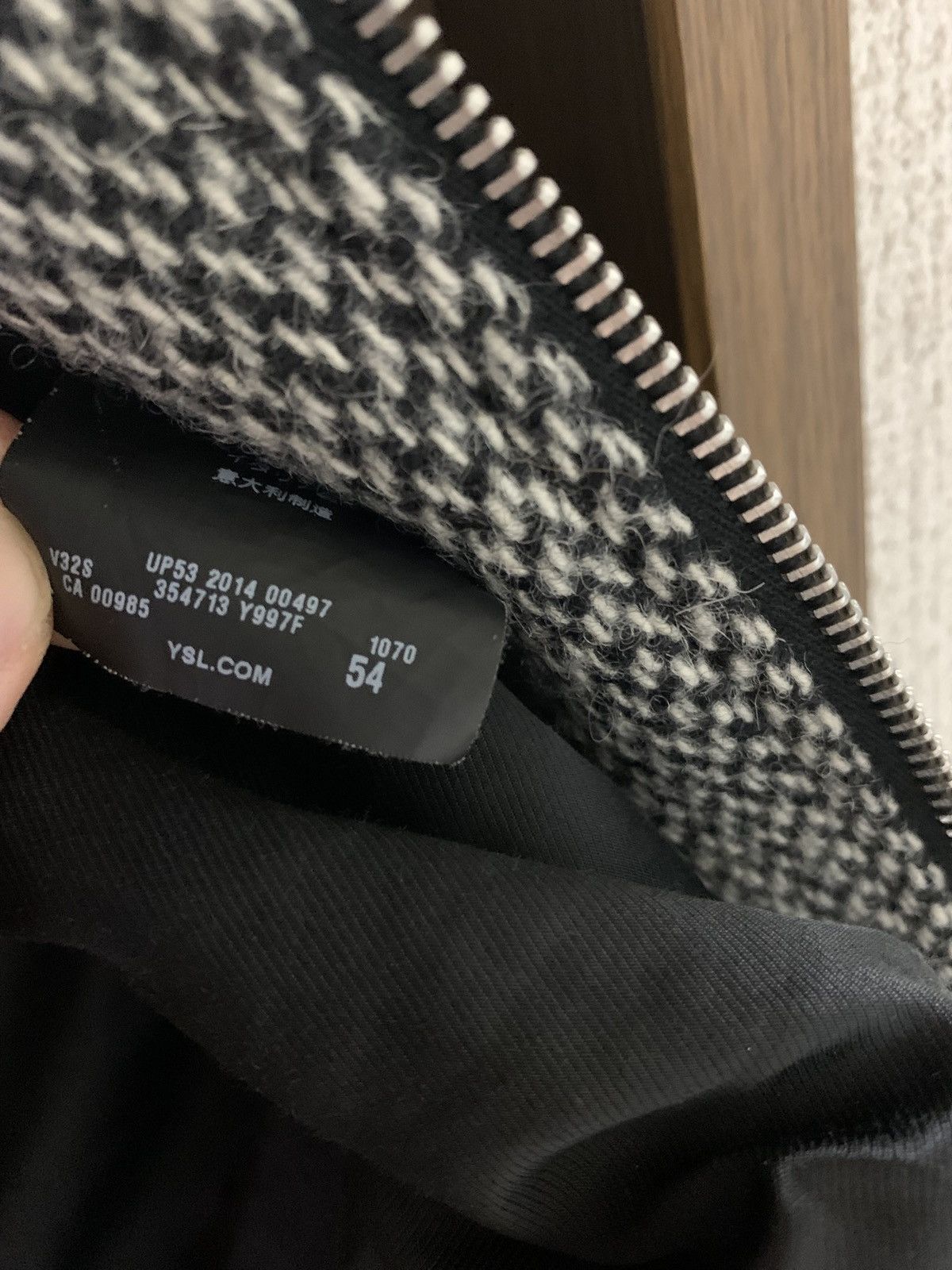 Saint Laurent Paris 14AW saint laurent HEDI tweed teddy jacket 54 vintage mascot Size US L / EU 52-54 / 3 - 4 Thumbnail