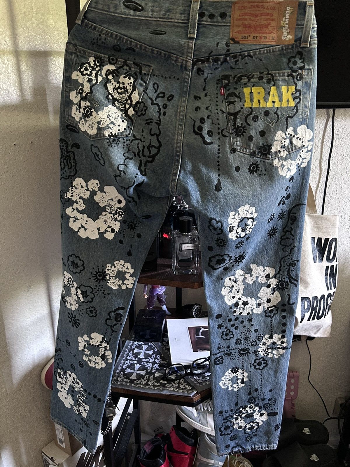 DENIM TEARS × IRAK Denim Tears Cotton Wreath Levis X IRAK Jeans Size US 30 / EU 46 - 2 Thumbnail