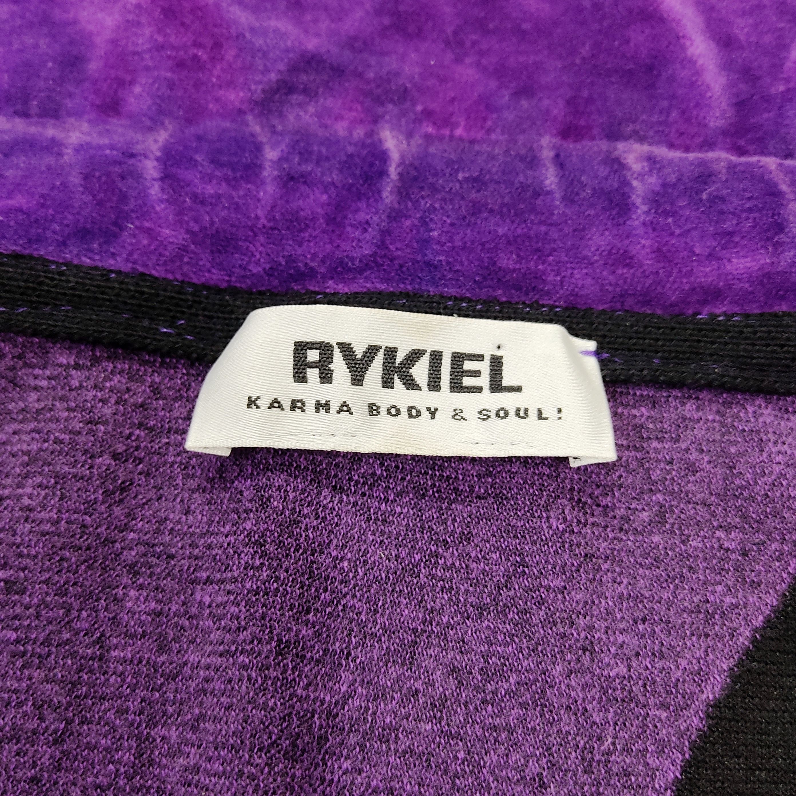 Sonia Rykiel Vtg "Karma Body & Soul" Dolman Short Sleeve Velour Jacket Size M / US 6-8 / IT 42-44 - 10 Thumbnail