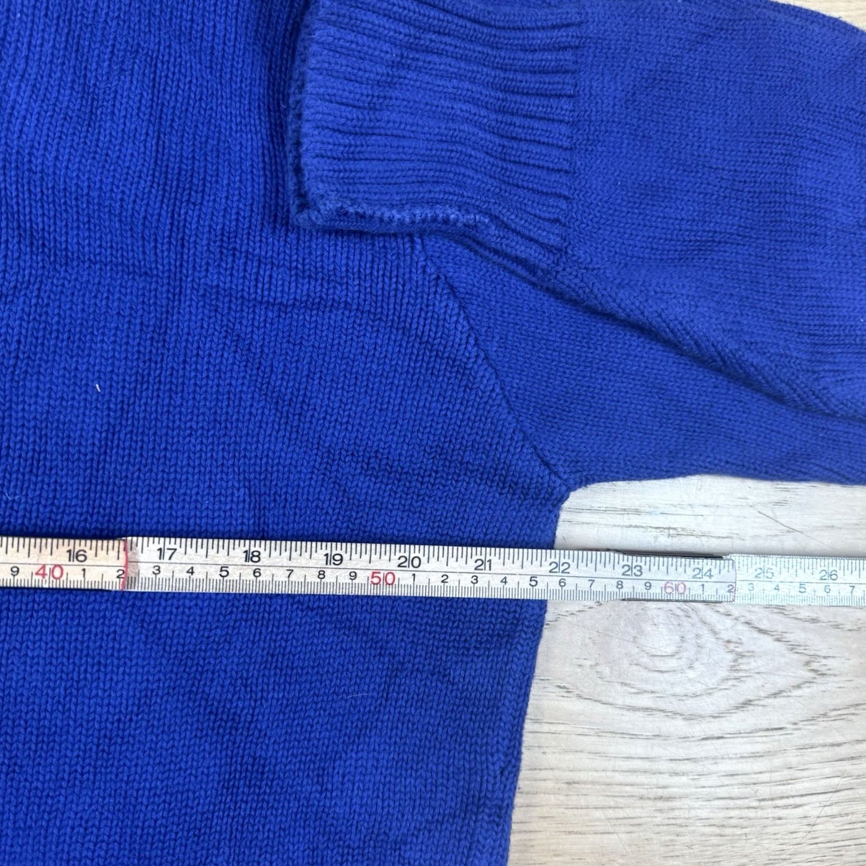 Ralph Lauren VINTAGE Polo Ralph Lauren Sweater Mens Large Crewneck Cinched Blue 90s Golf Pullover Leather Size US L / EU 52-54 / 3 - 5 Thumbnail