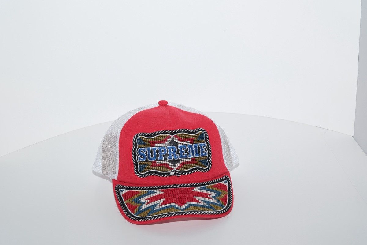 Supreme Supreme Western Embroidered Mesh Back 5-Panel Red Brand New Size ONE SIZE - 6 Thumbnail