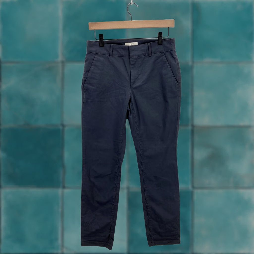 Loft LOFT Ankle Skinny Pants Women's 2 Blue Stretch Fabric Mid Rise Chino Casual NWT Size 28" / US 6 / IT 42 - 1 Thumbnail