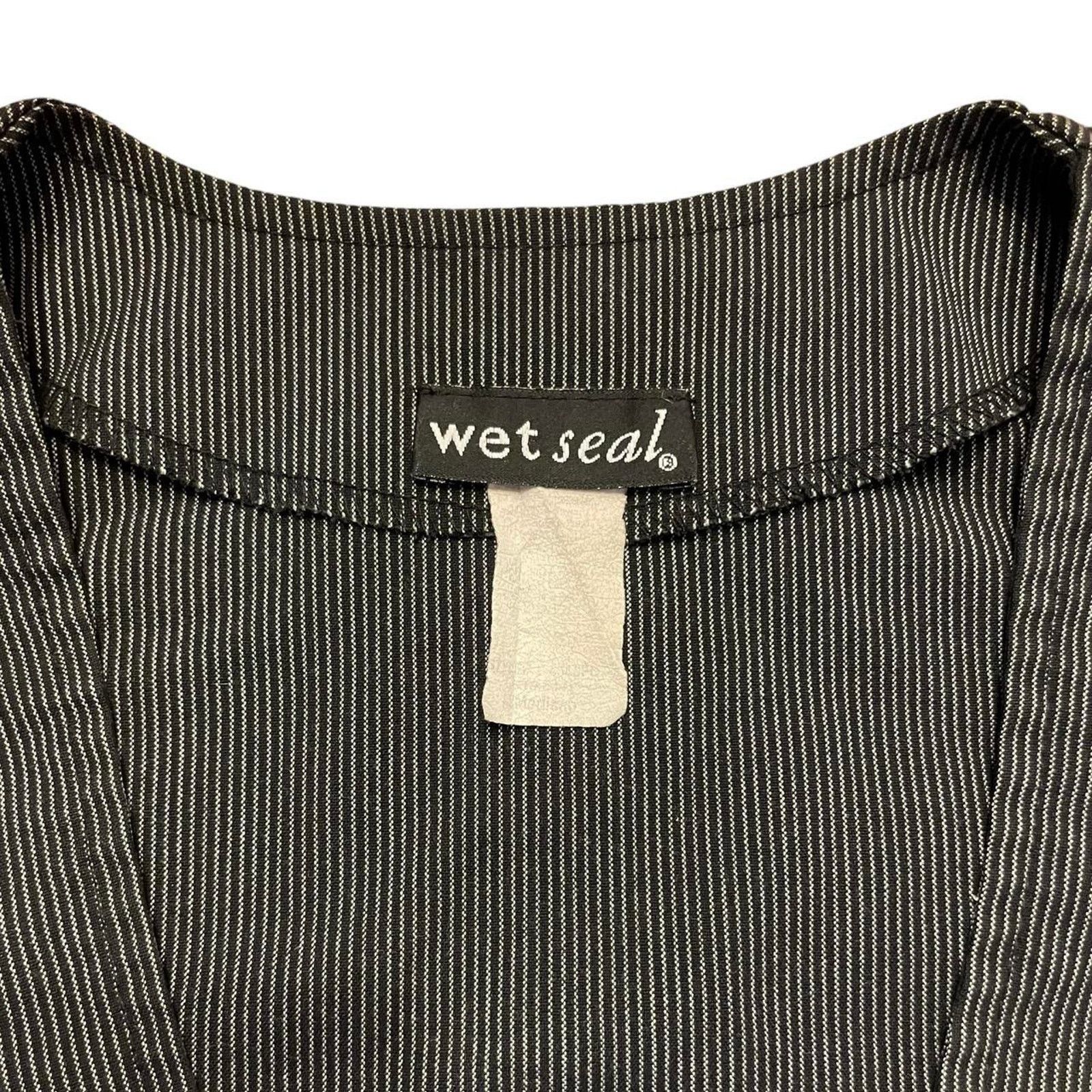 Vintage VTG Y2K Wetseal corpcore preppy punk goth pinstriped vest Size M / US 6-8 / IT 42-44 - 5 Thumbnail