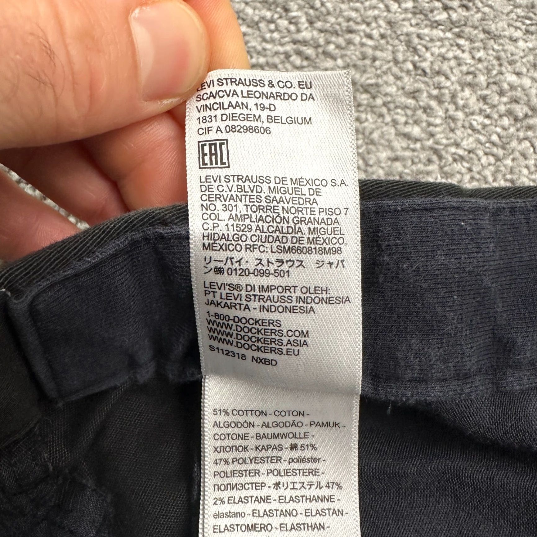 Dockers DOCKERS Mens Pants 44x32 Black Flat Front Straight Dress Work Relaxed Fit Casual Size US 44 / EU 60 - 6 Thumbnail