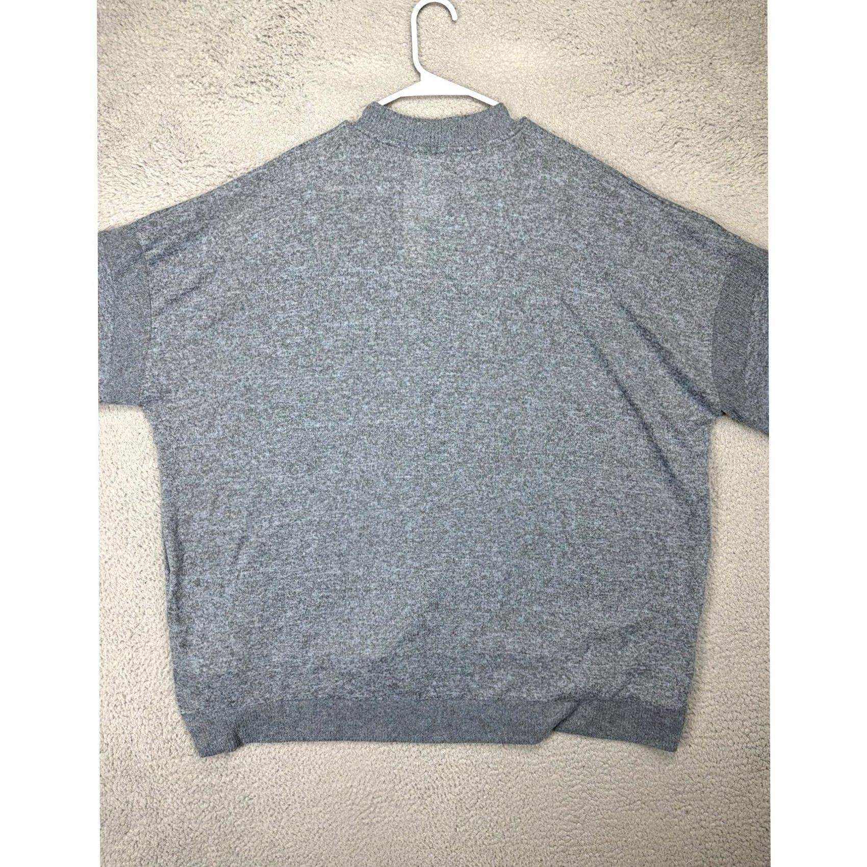 Vintage C&C California Sweater Dolman Sleeve Mock Neck Pullover Heather Gray 3X Womens Casual Pullover Knit Marled Relaxed Fit Oversized Size XXL / US 16-18 / IT 52-54 - 5 Thumbnail