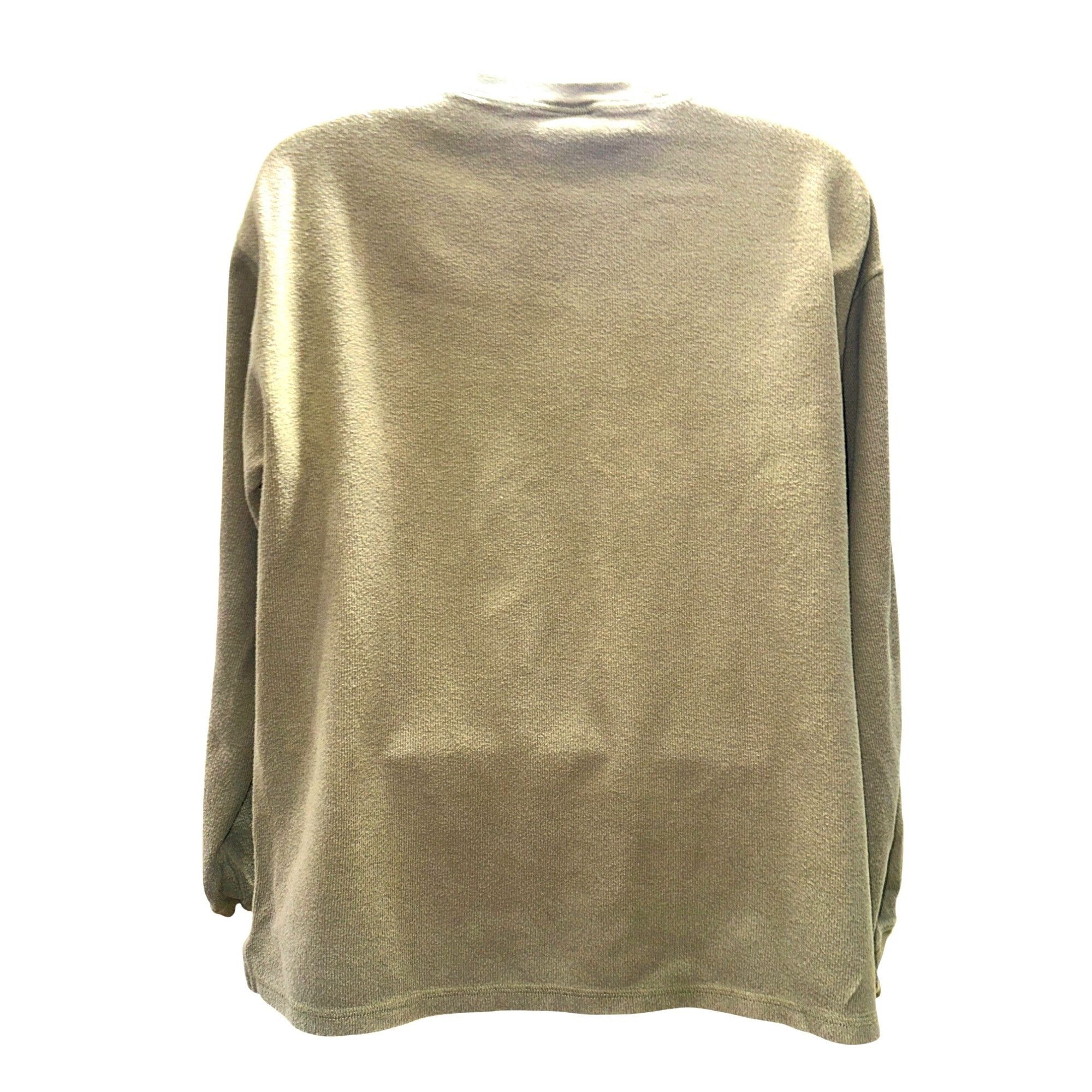 Other men Olive Green Four Button Front Pullover Henley Fleece Swe Size US XL / EU 56 / 4 - 4 Thumbnail