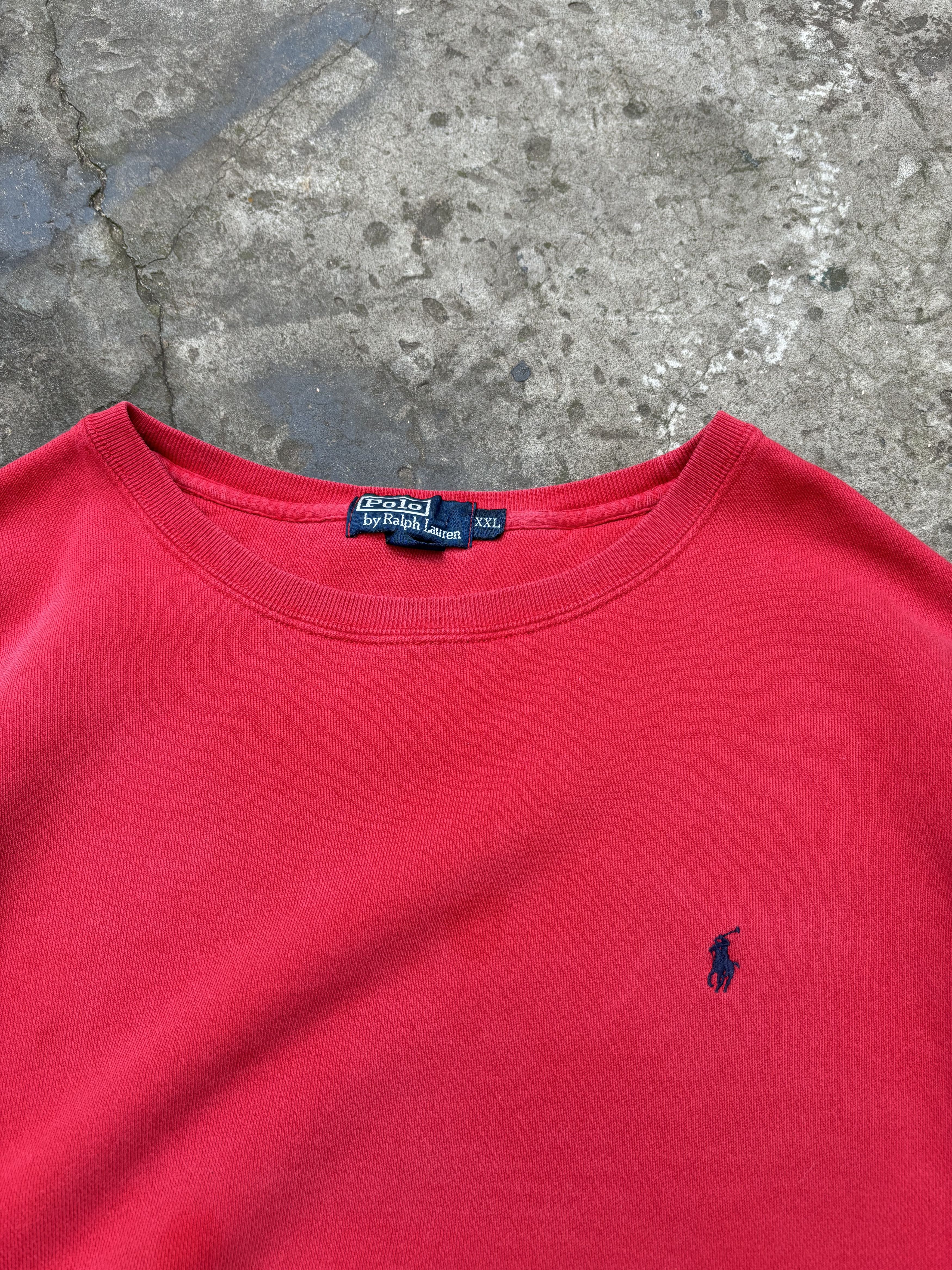 Polo Ralph Lauren Vintage 90's Polo Pony Boxy Oversized Sweatshirt Faded Size US XXL / EU 58 / 5 - 3 Thumbnail