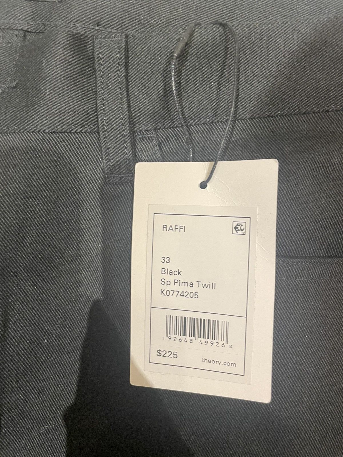 Theory Theory Raffi Twill 5-pocket black pant Size US 33 - 2 Thumbnail