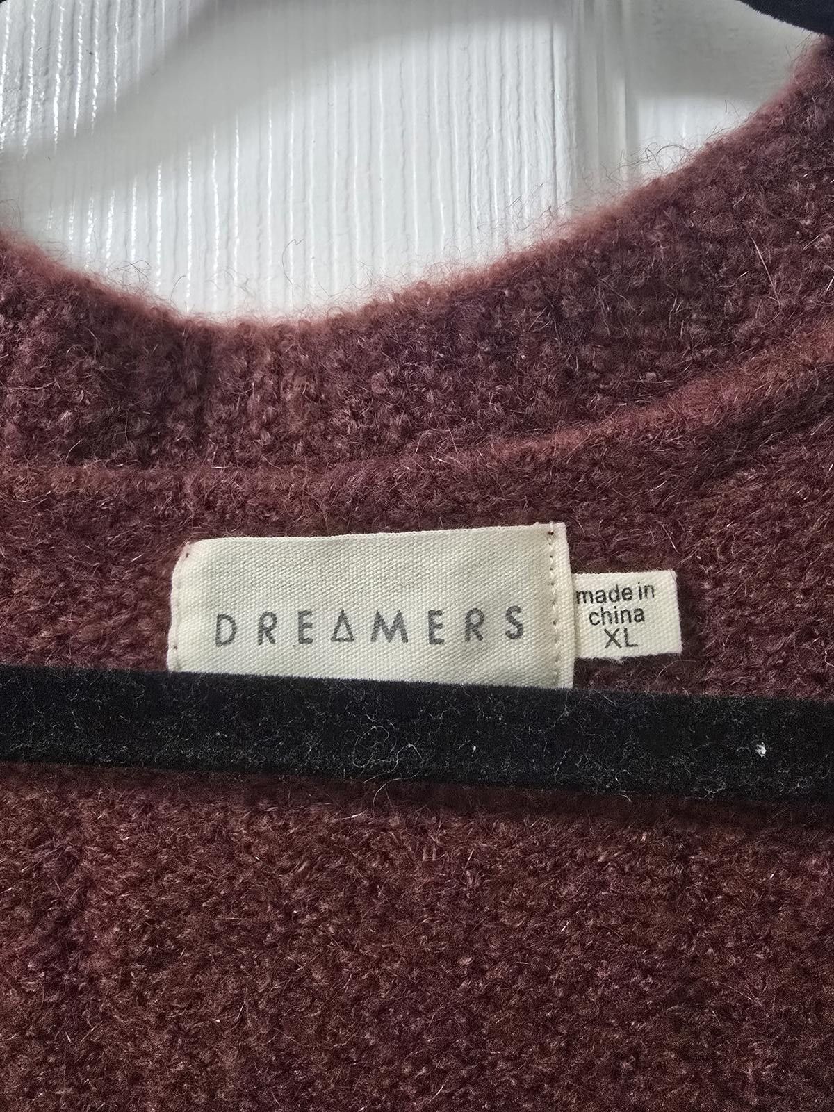 TEARS OF DREAMS Dreamers Bergundy Knit Cardigan Sweater Size XL / US 12-14 / IT 48-50 - 4 Thumbnail