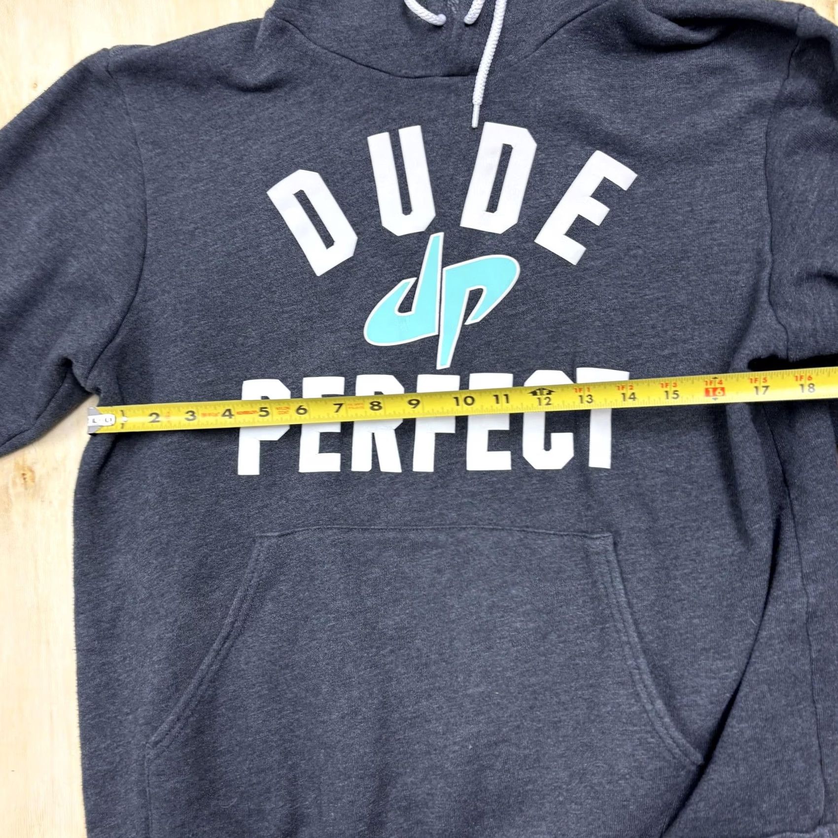 Vintage Dude Perfect Hoodie Mens Large Gray Fleece Lined Pullover Graphic Sweatshirt Size US L / EU 52-54 / 3 - 6 Thumbnail