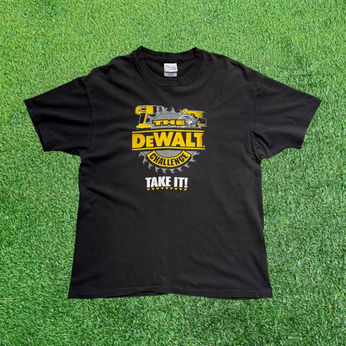 Hanes Vintage The DeWalt Challenge Distressed T-Shirt Size US XL / EU 56 / 4 - 1 Thumbnail