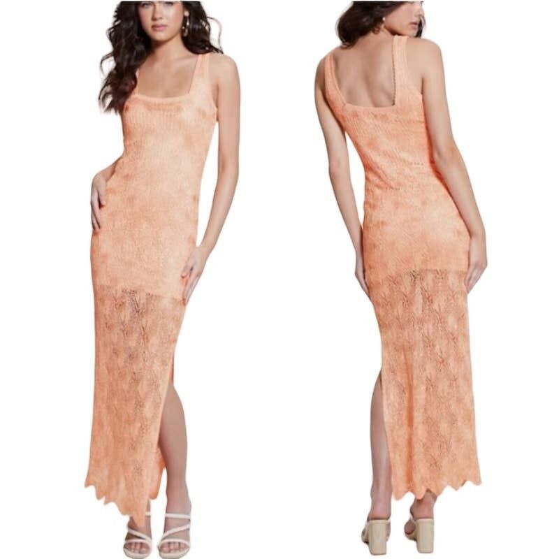 white christmas dresses Diane crochet faux-flower embellished maxi dress main image 1
