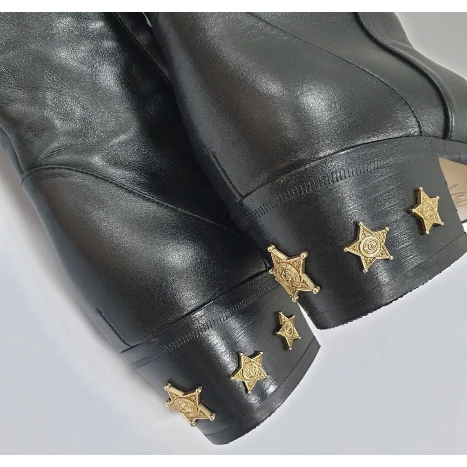 Chanel Chanel Paris Dallas Metal Cap Toe Thigh High Boots Sz. 36.5 Size US 5.5 / IT 35.5 - 4 Thumbnail