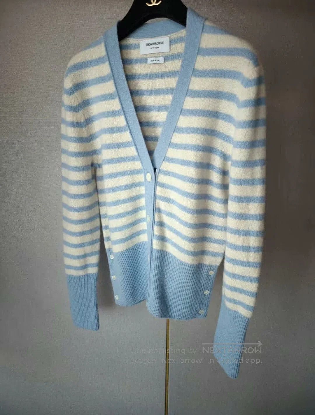 Tory Burch TB Cashmere Striped Cardigan. Size M / US 6-8 / IT 42-44 - 1 Thumbnail