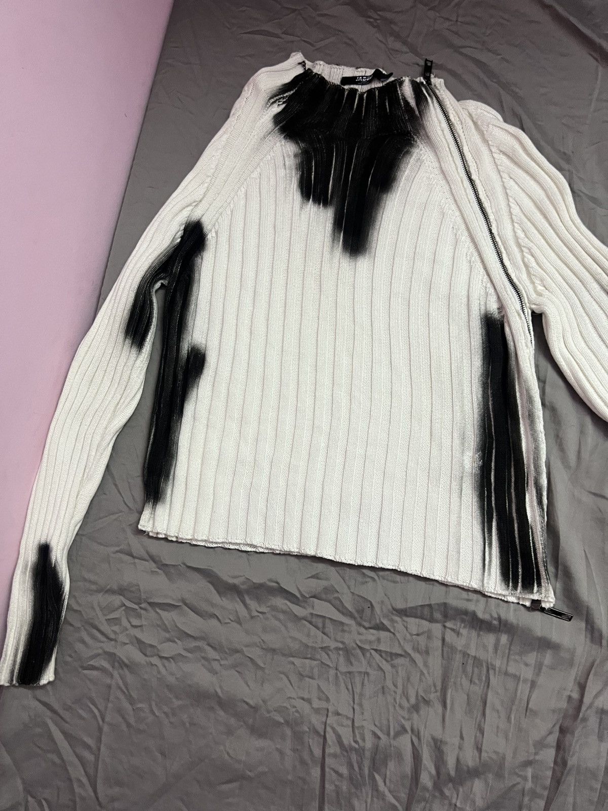 Jaded London Black Lucid Knit Track Top | Grailed