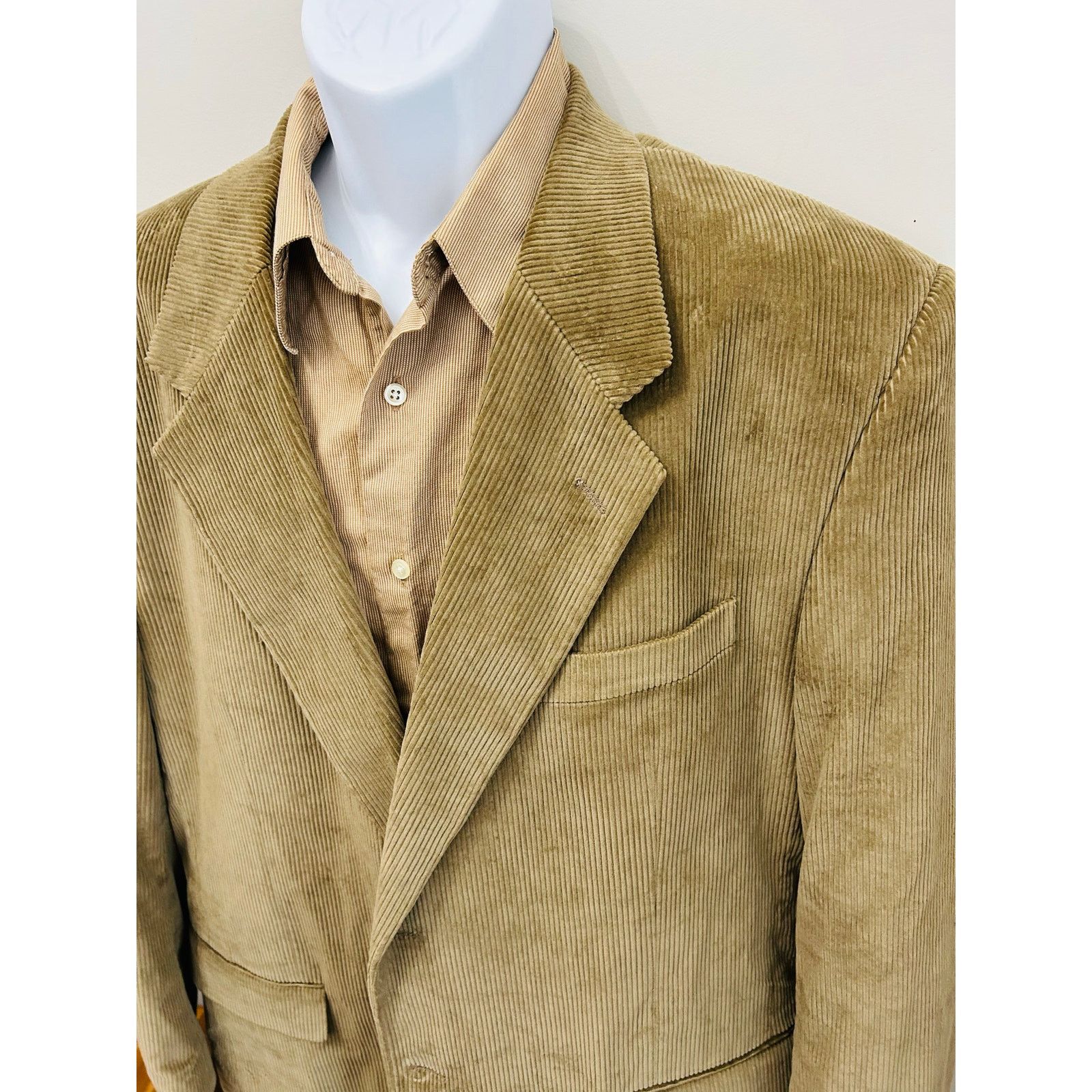 Other Monsieur Adolfo Brown Corduroy Blazer 46L Two Button Size US L / EU 52-54 / 3 - 4 Thumbnail