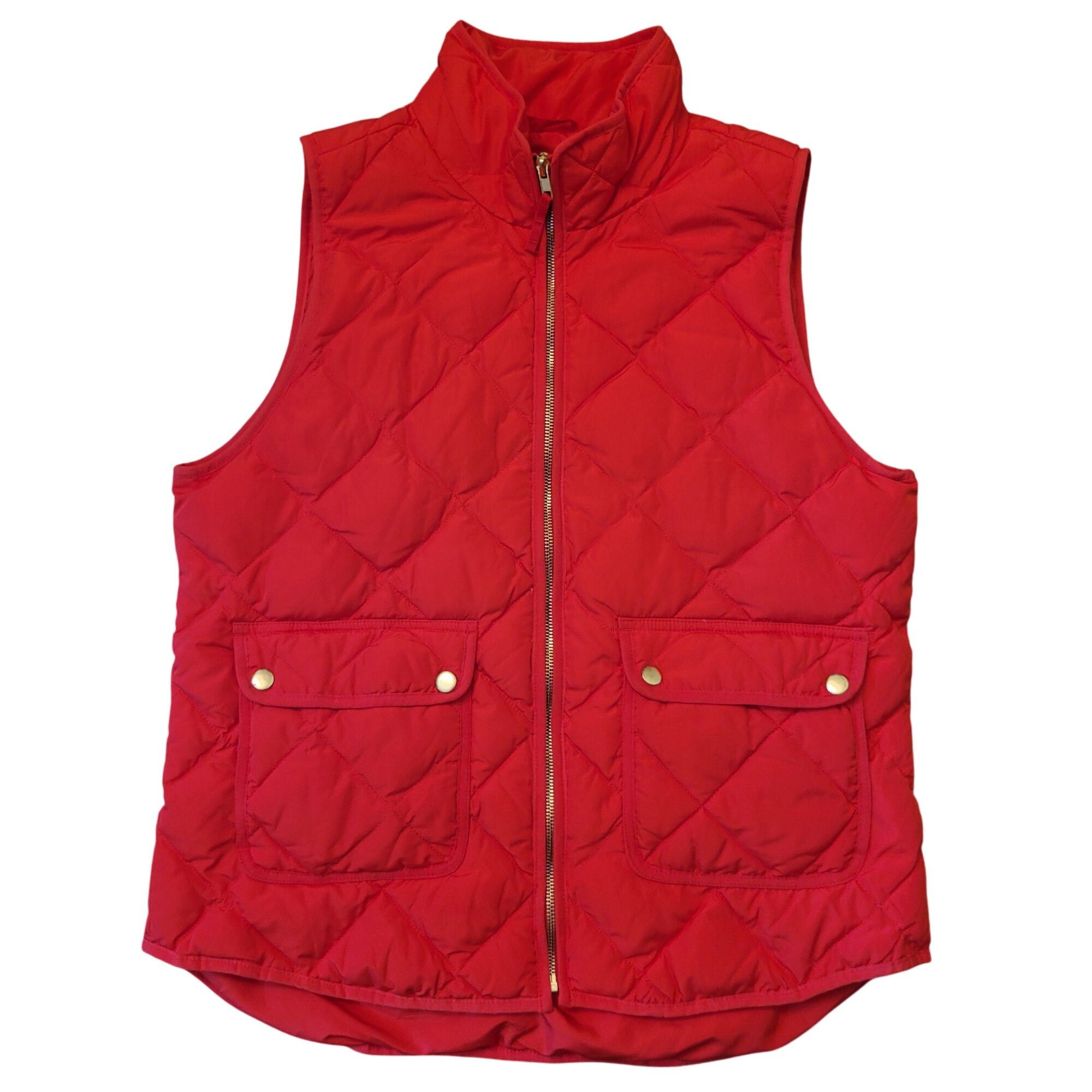 Woolrich Woolen Mills Woolrich L Poppy Red Quilted Puffer Down Vest Winter Layerin Size L / US 10 / IT 46 - 1 Thumbnail