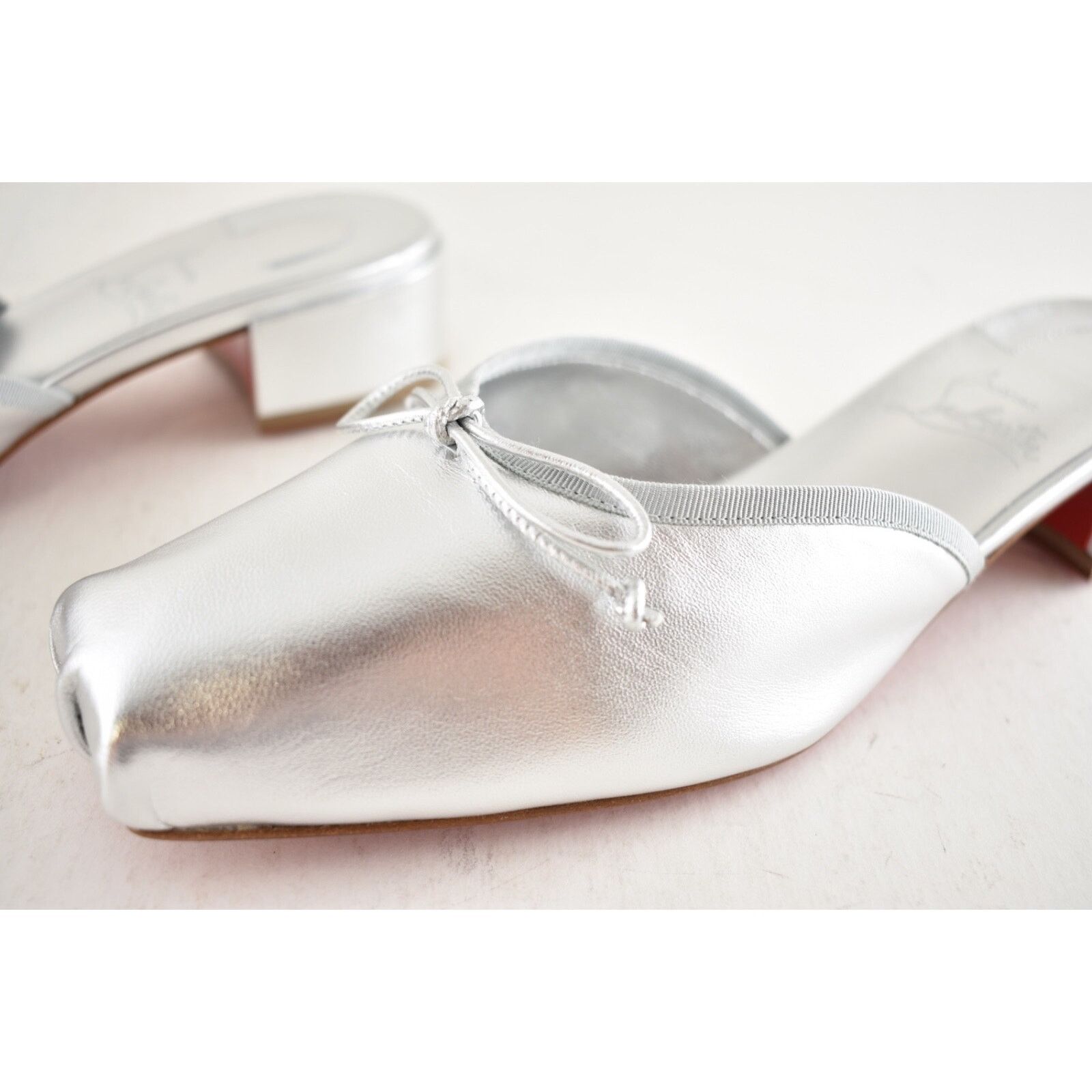 Christian Louboutin Christian Louboutin Mimiflirt Silver Ballet Ballerina Slide Size US 8.5 / IT 38.5 - 15 Thumbnail