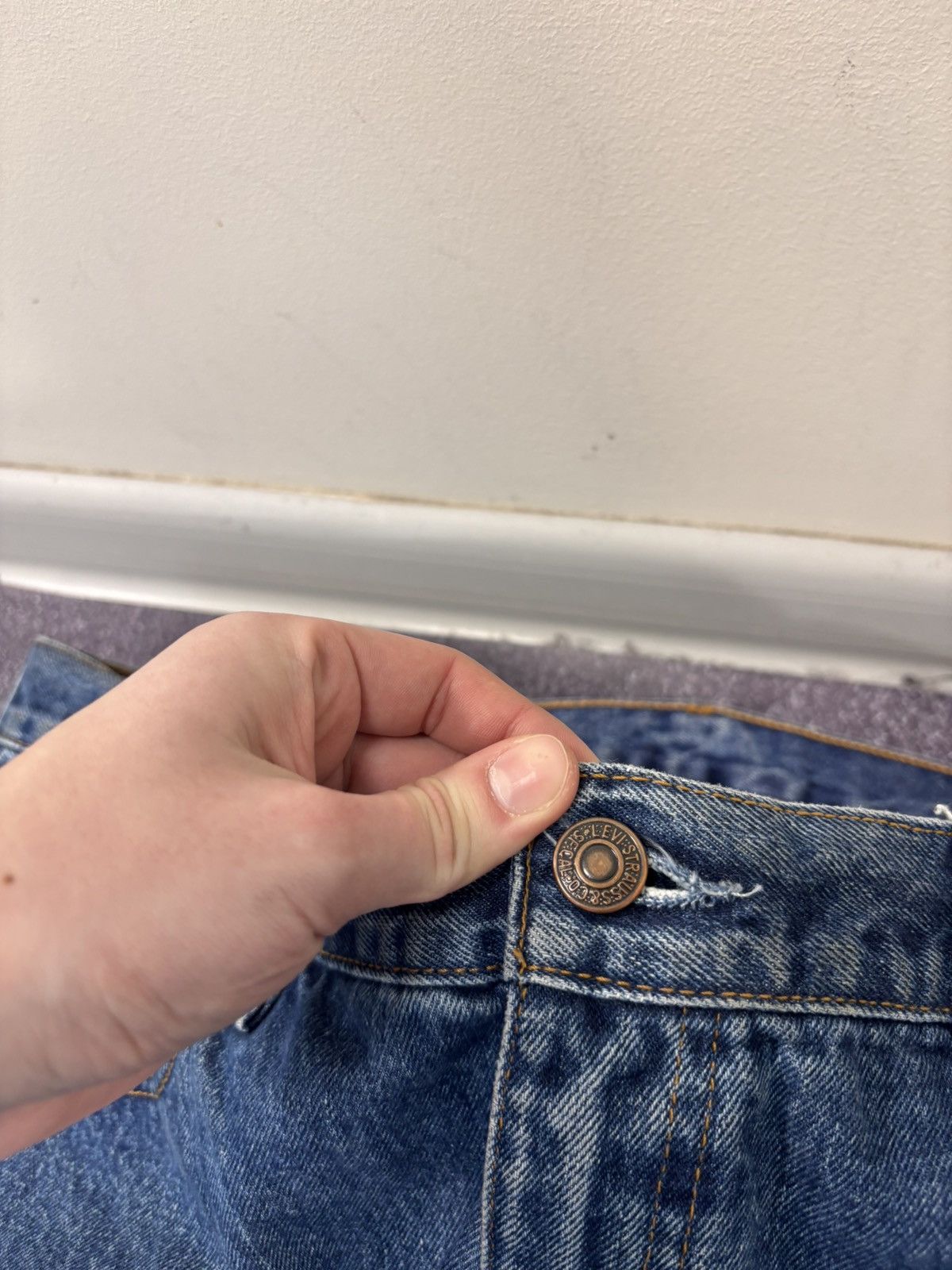 Levi's Vintage Levi’s 751 Men’s Straight Leg USA Blue Denim Jeans Size US 40 / EU 56 - 17 Thumbnail