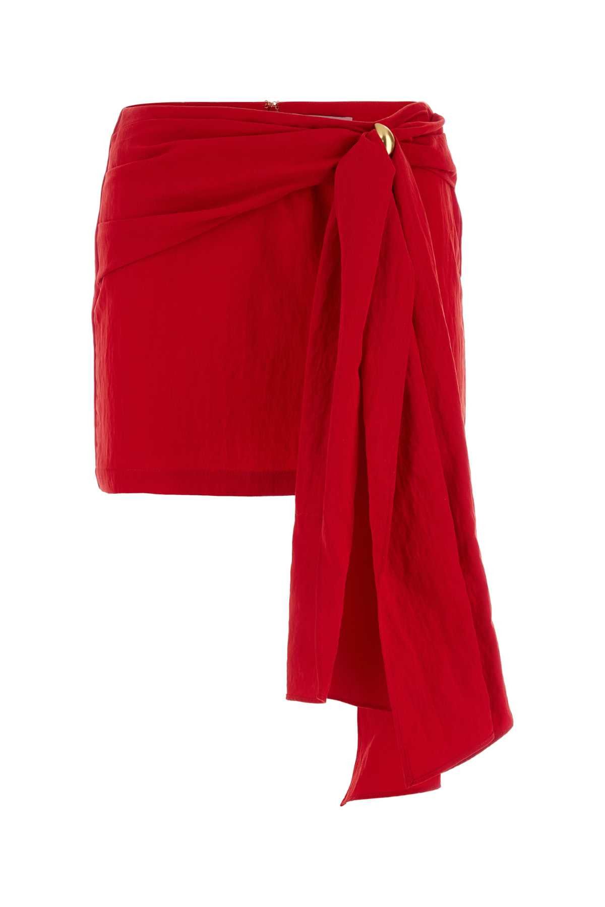 image of Blumarine Red Viscose Blend Mini Skirt, Women's (Size 26)