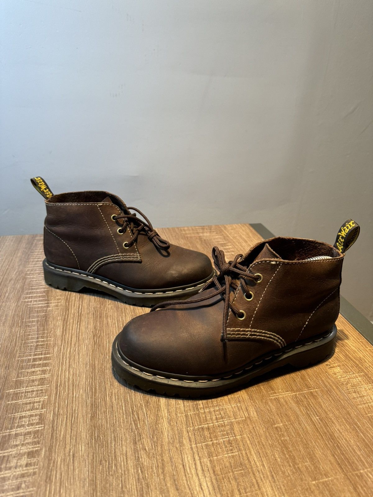 Dr. Martens Mens TYRELL Dr Martens Brown Lace Up Boot Size 6 Boots Shoes Size US 6 / EU 39 - 2 Thumbnail