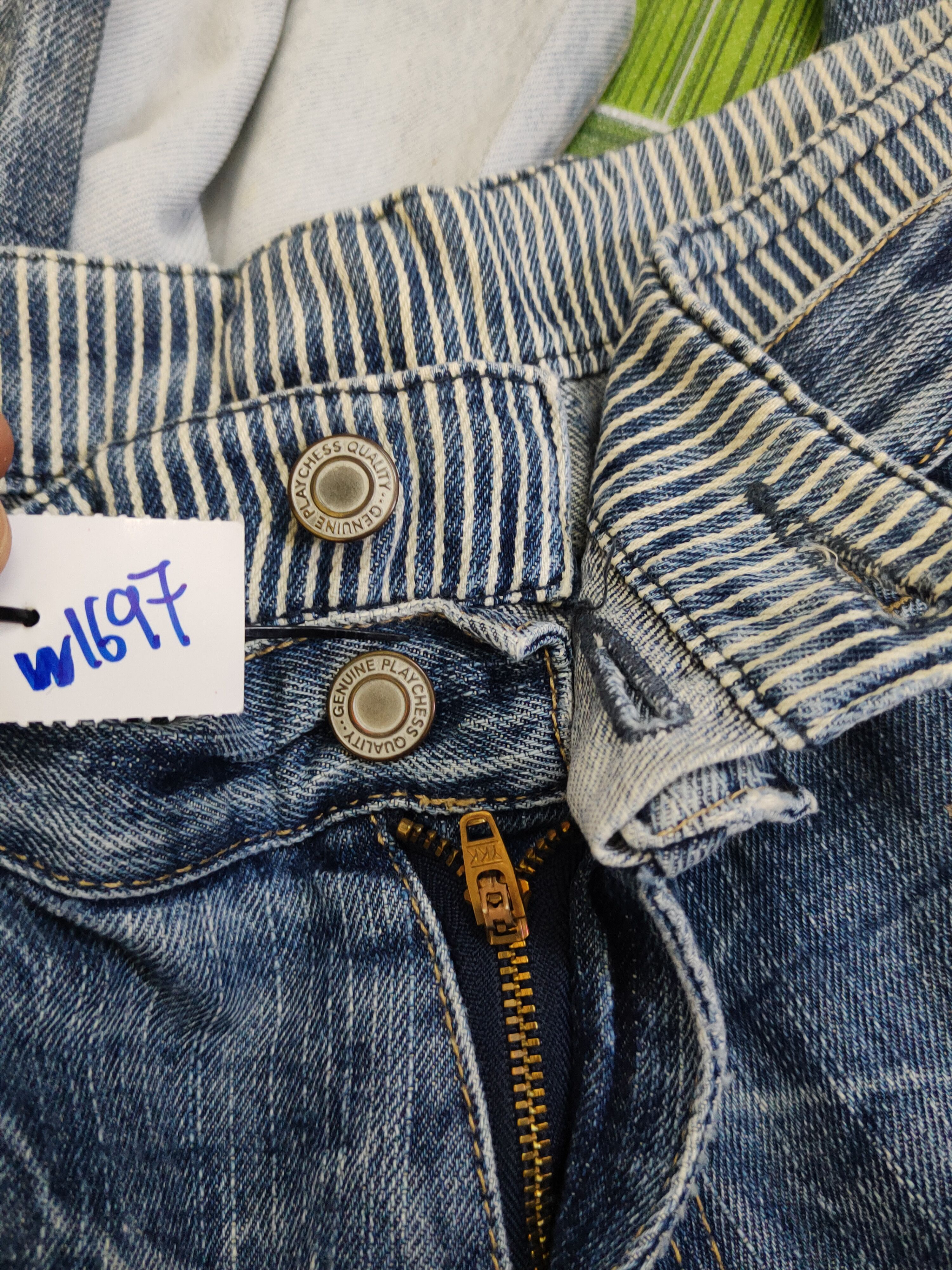 Japanese Brand Japanese Brand Dark Blue Distressed Ripped Jeans #W1697 Size US 34 / EU 50 - 15 Thumbnail