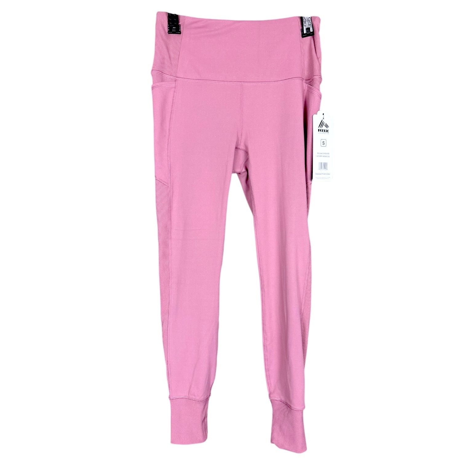 Reebok RBX Dark Pink High Rise Full Length Yoga Leggings Gym NWT -S Size 27" / US 4 / IT 40 - 2 Thumbnail