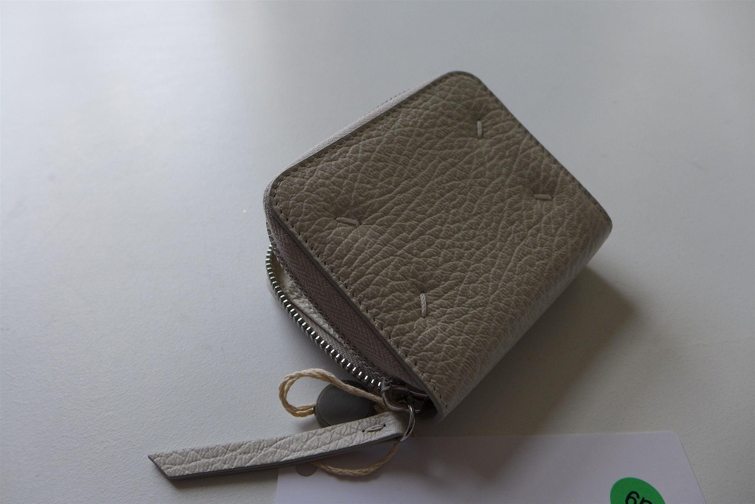 Maison Margiela Margiela Zip Wallet - Beige Calf Leather Size ONE SIZE - 5 Thumbnail