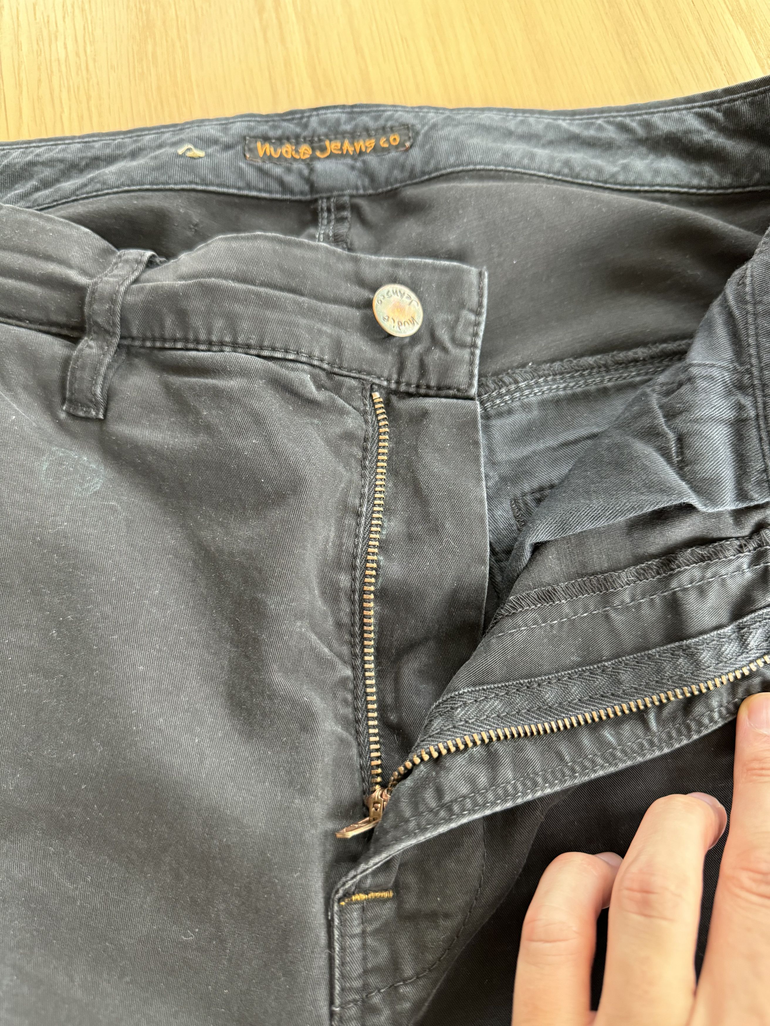 Nudie Jeans Nudie Jeans - Slim Adam - Raw Hem Black Chino Size US 29 - 3 Thumbnail