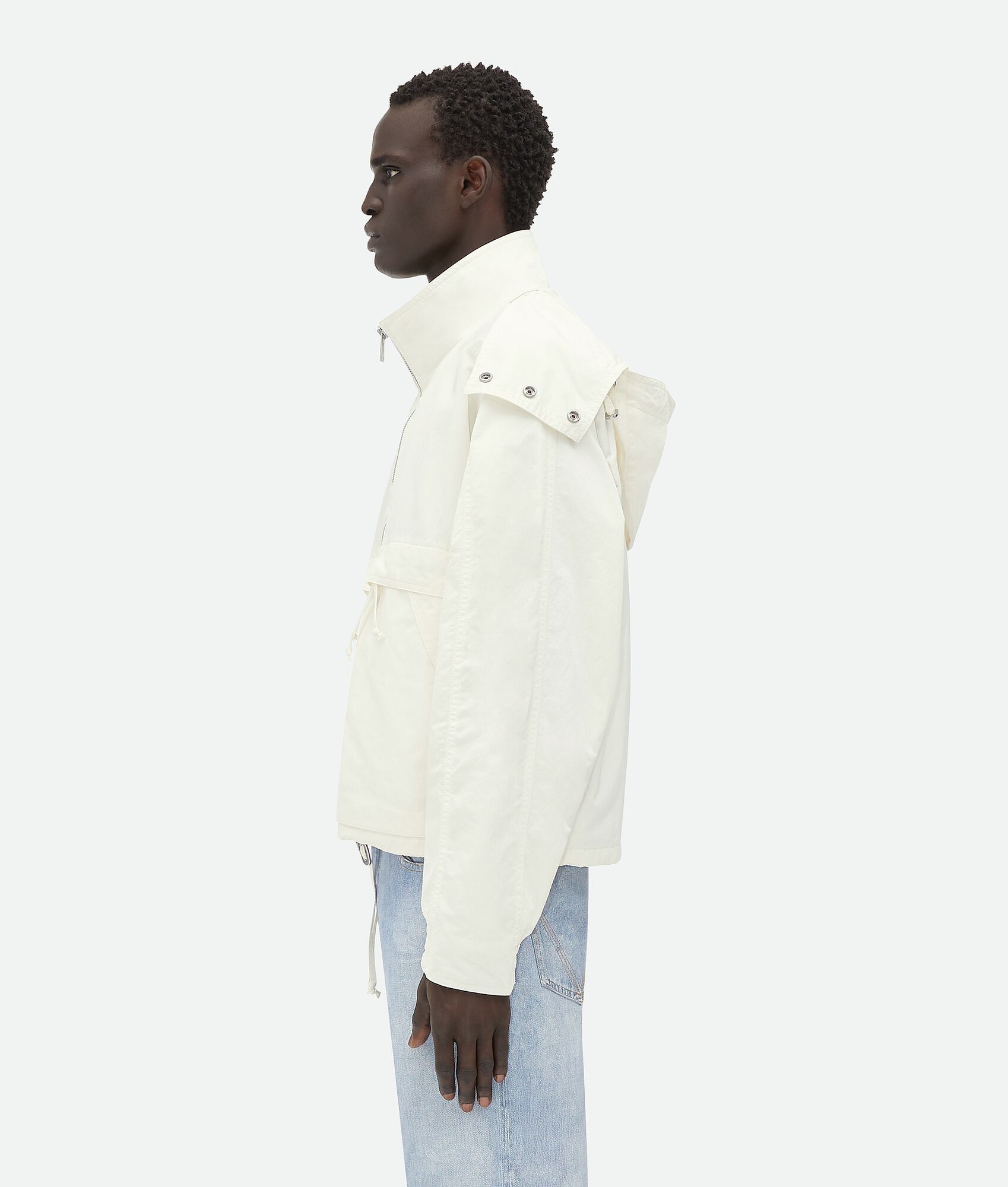 Bottega Veneta o1lf3ng10525 Tech Nylon Jacket in White Size US XS / EU 42 / 0 - 2 Thumbnail